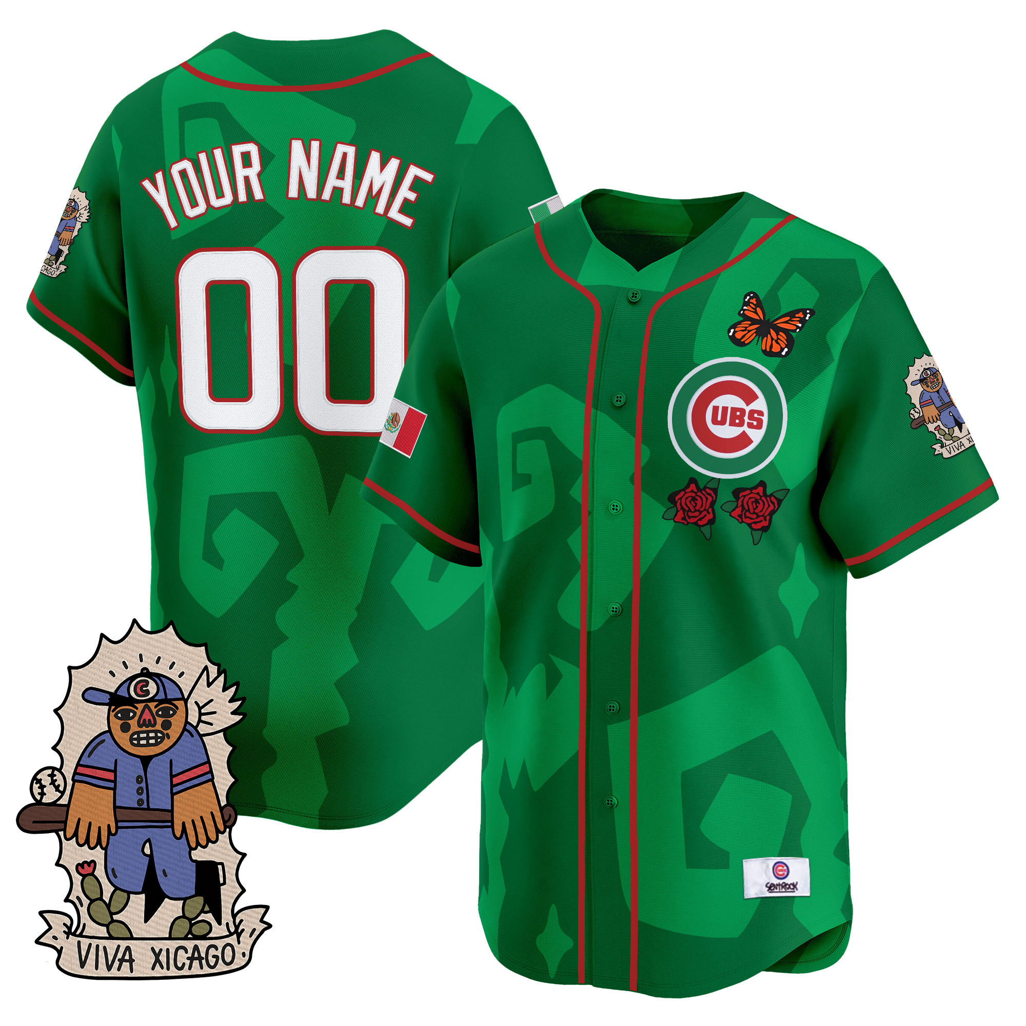 2025 Chicago Cubs Mexican Heritage Vapor Premier Limited Custom Jersey  Stitched