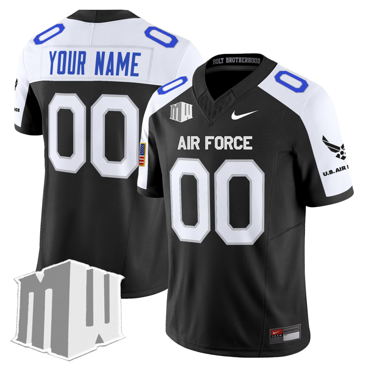 Air Force Falcons 2024 US Air Force Logo Vapor Limited Custom Jersey All Stitched