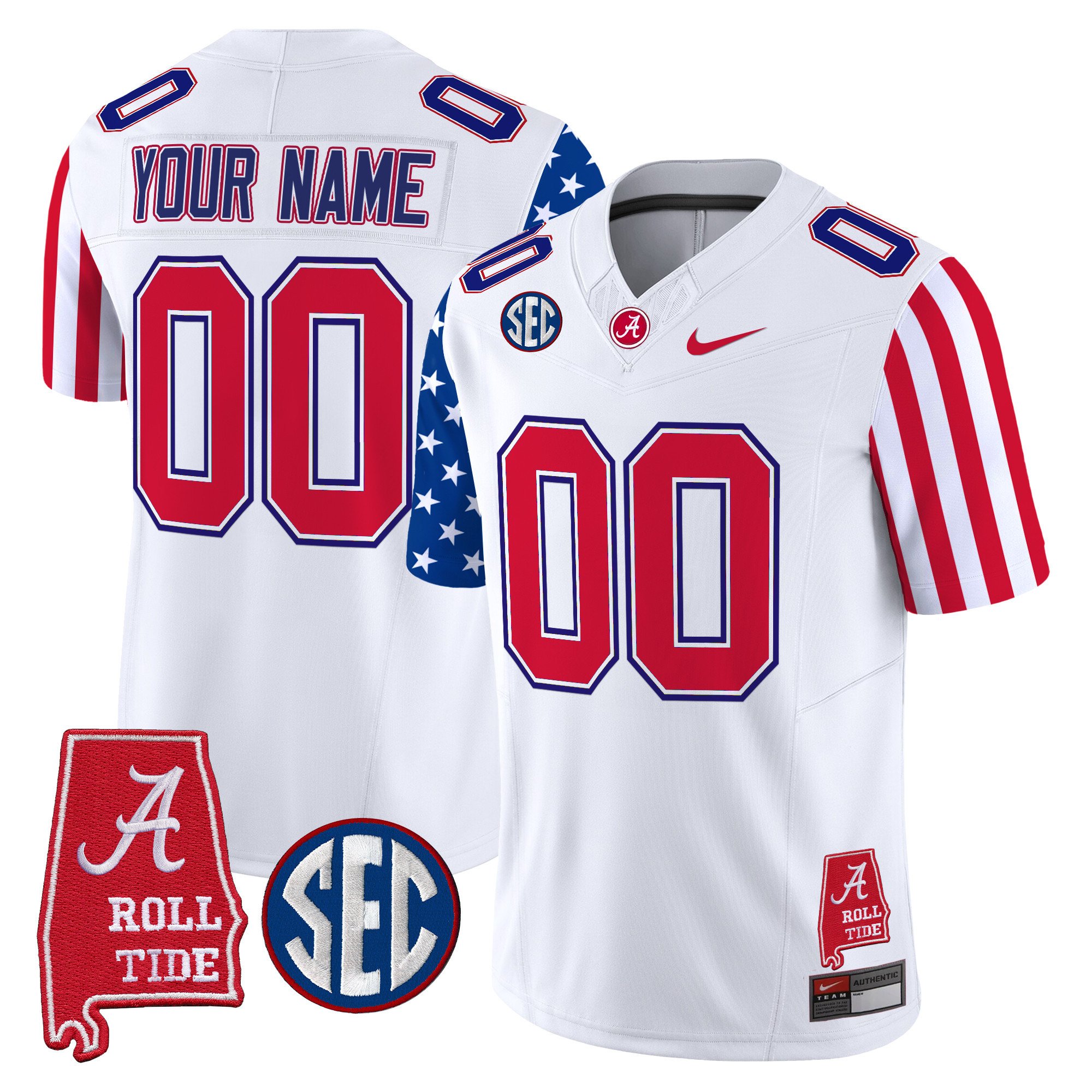 Alabama Crimson Tide American Style Vapor Limited Custom Jersey All Stitched