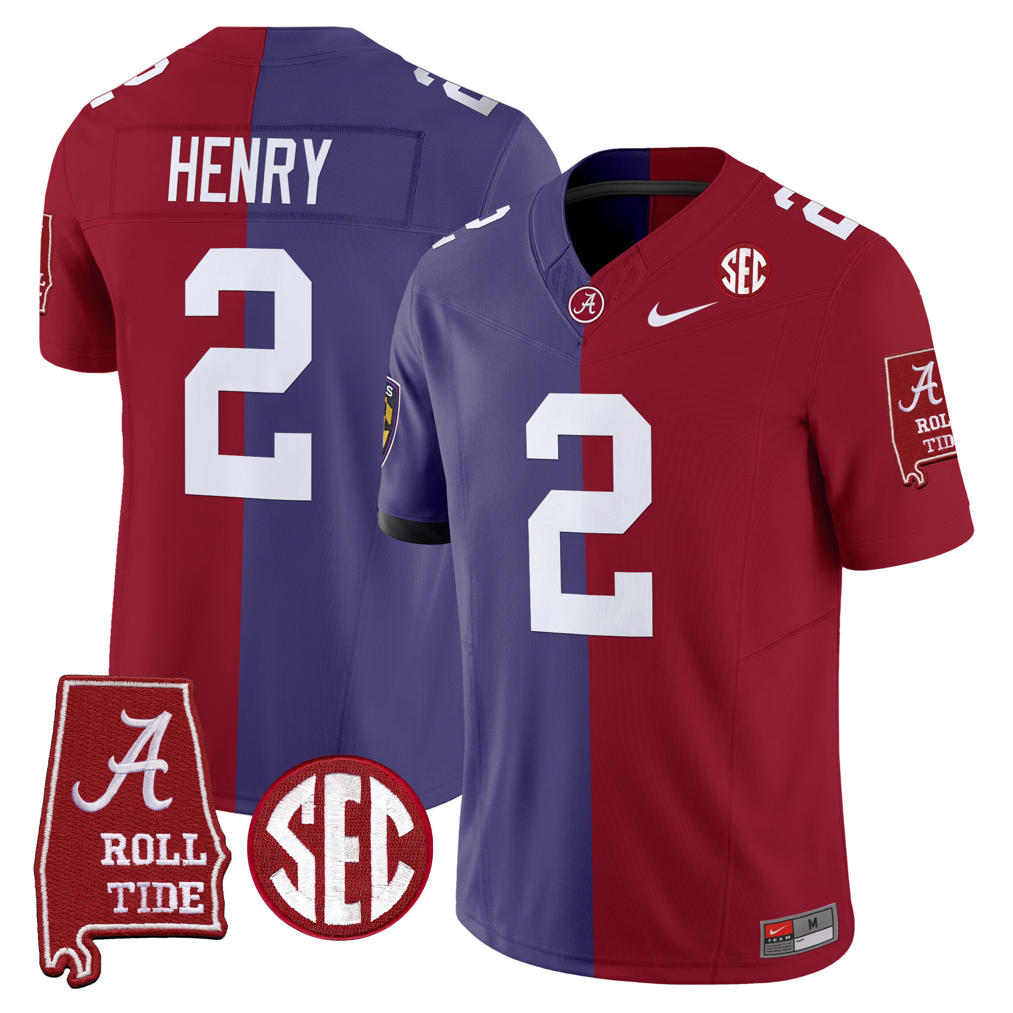 Alabama Crimson Tide Split Vapor Limited Jersey All Stitched