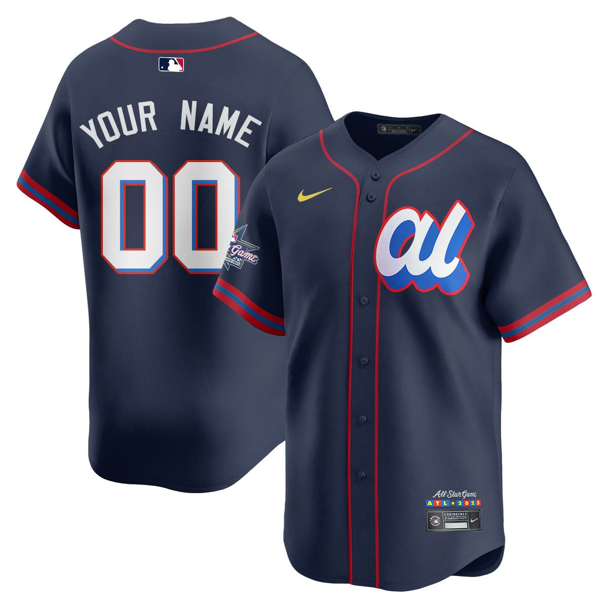 American League 2025 MLB AllStar Vapor Premier Limited Custom Jersey  All Stitched