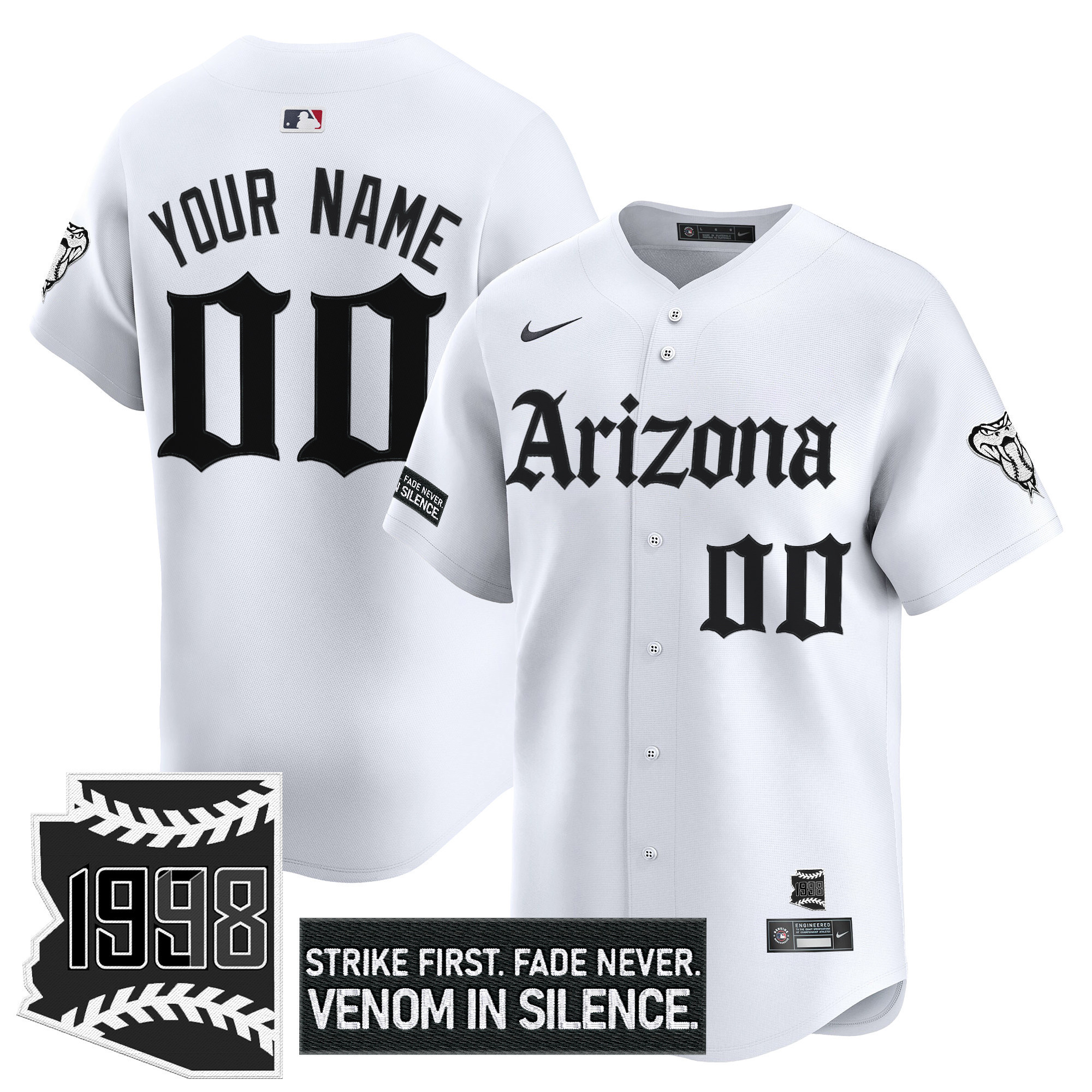 Arizona Diamondbacks Gothic Desert Fang Edition Vapor Premier Limited Custom Jersey  All Stitched