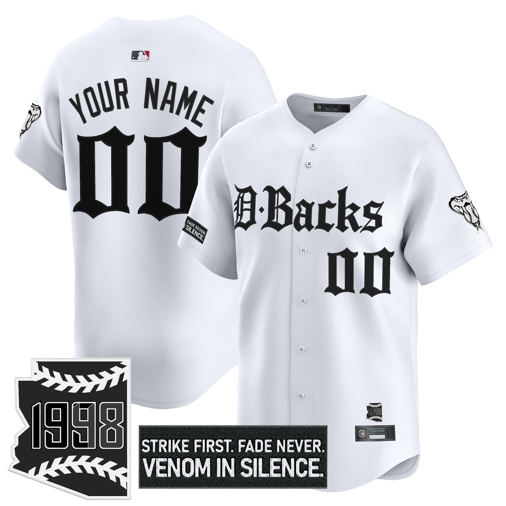 Arizona Diamondbacks Gothic Desert Fang Edition Vapor Premier Limited Custom Jersey V2  All Stitched