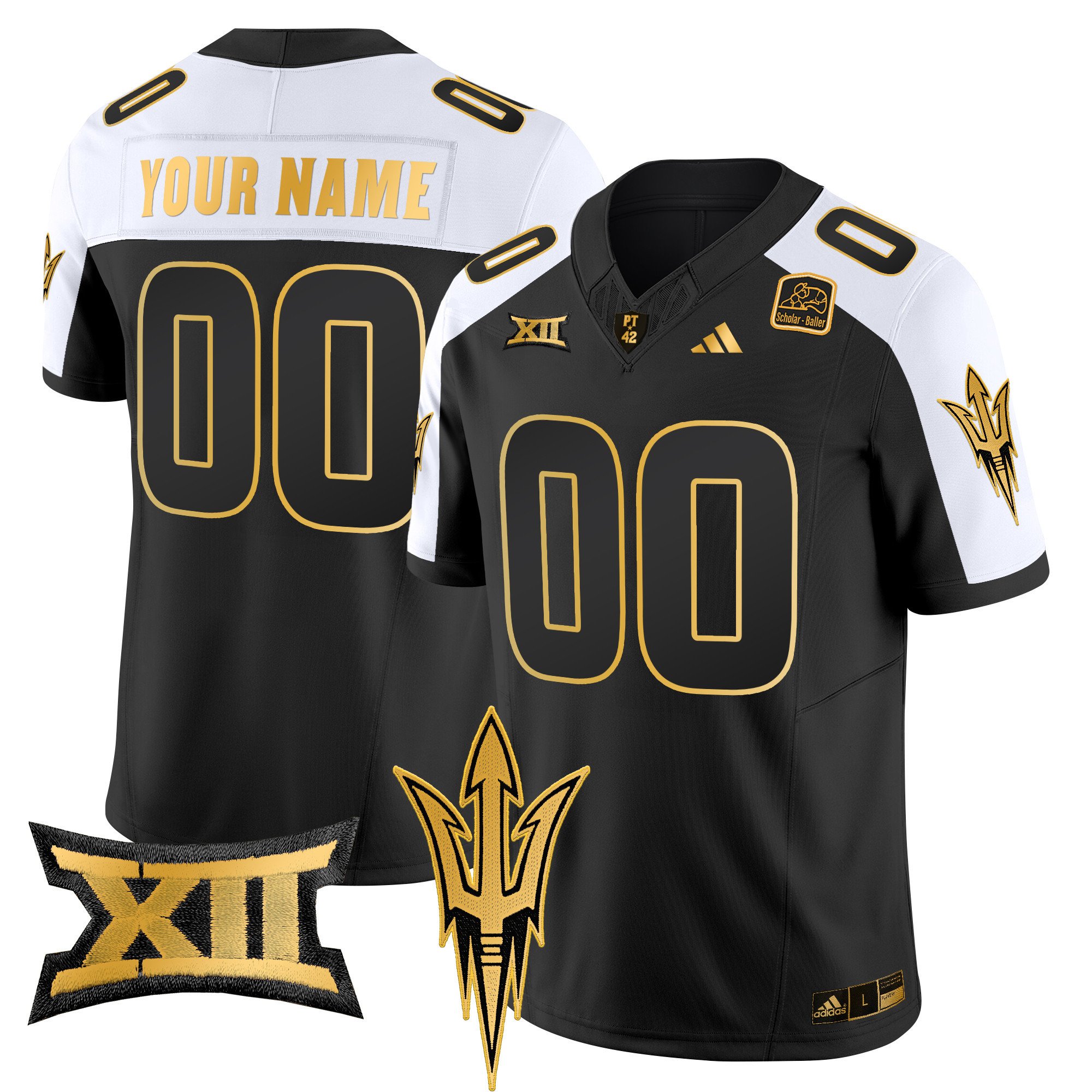 Arizona State Sun Devils 2024 Gold Vapor Limited Custom Jersey All Stitched