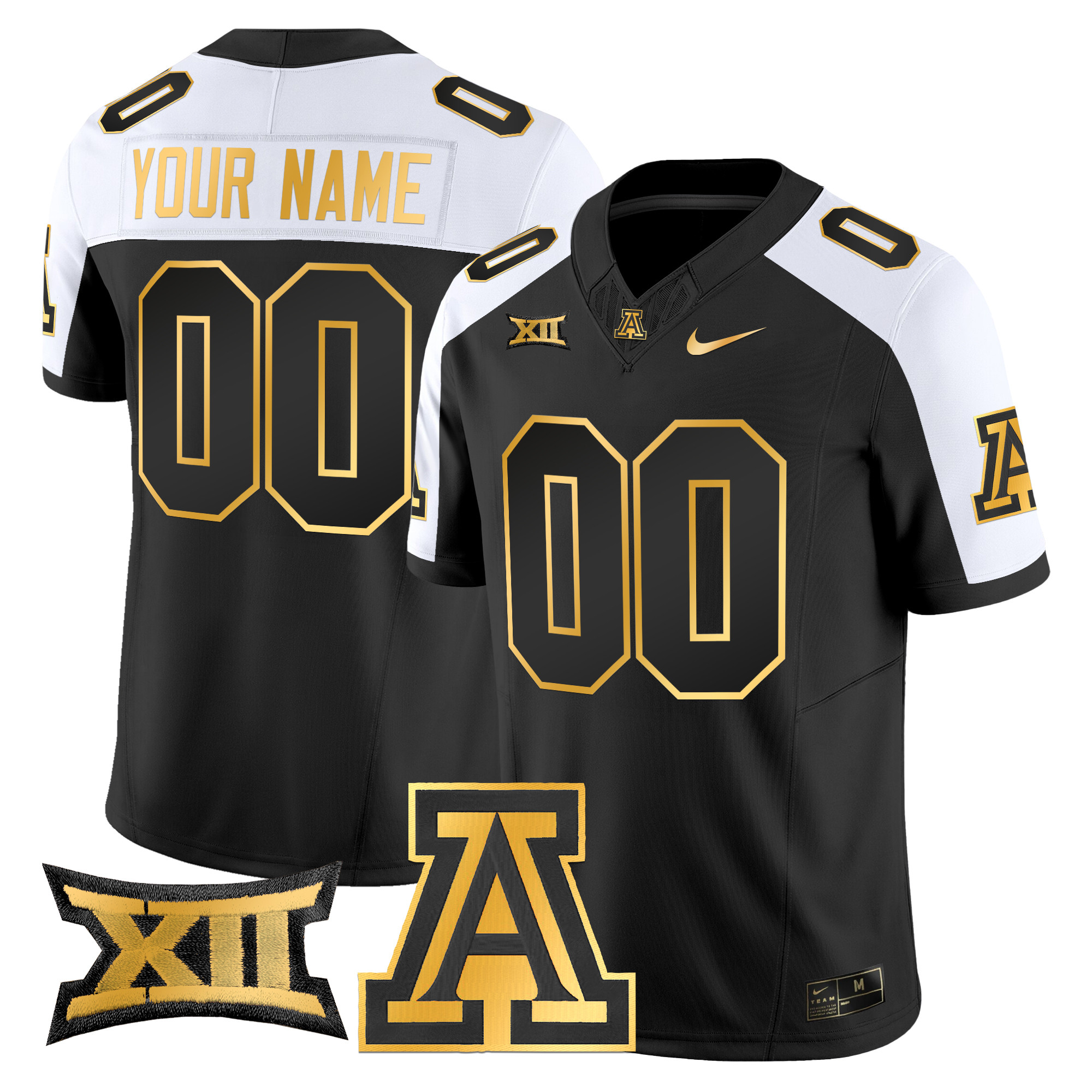 Arizona Wildcats 2024 Gold Vapor Limited Custom Jersey All Stitched