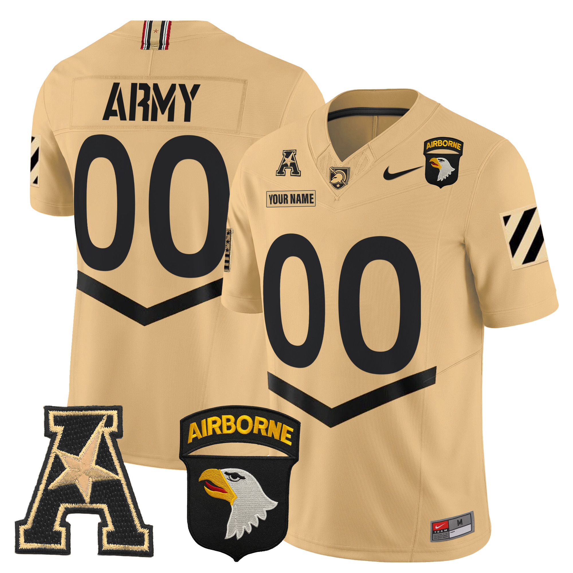 Army Black Knights 101st Airborne Division Patch 2024 Vapor Limited Custom Jersey V3 All Stitched