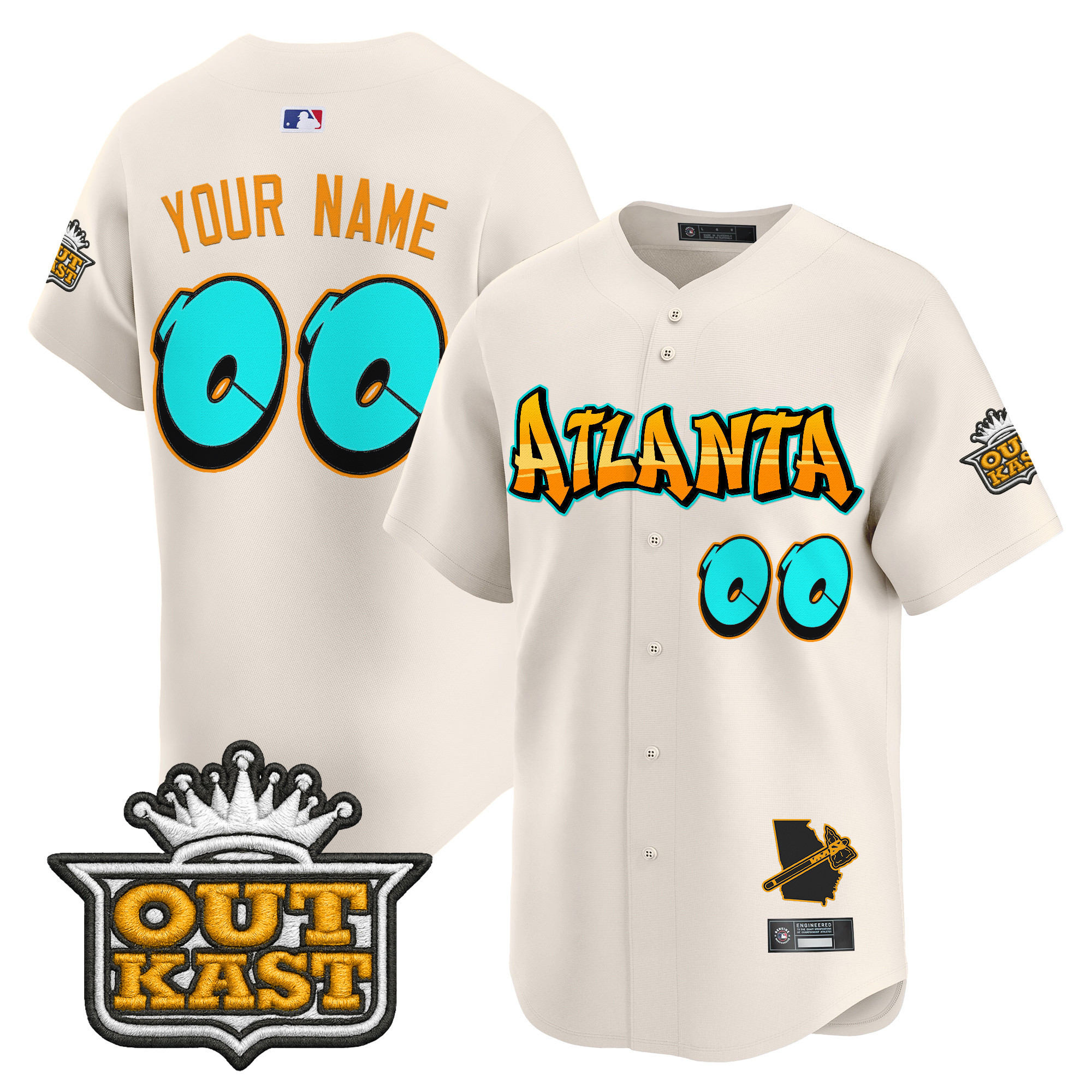 Atlanta Braves Graffiti ATown Edition Vapor Premier Limited Custom Jersey  All Stitched