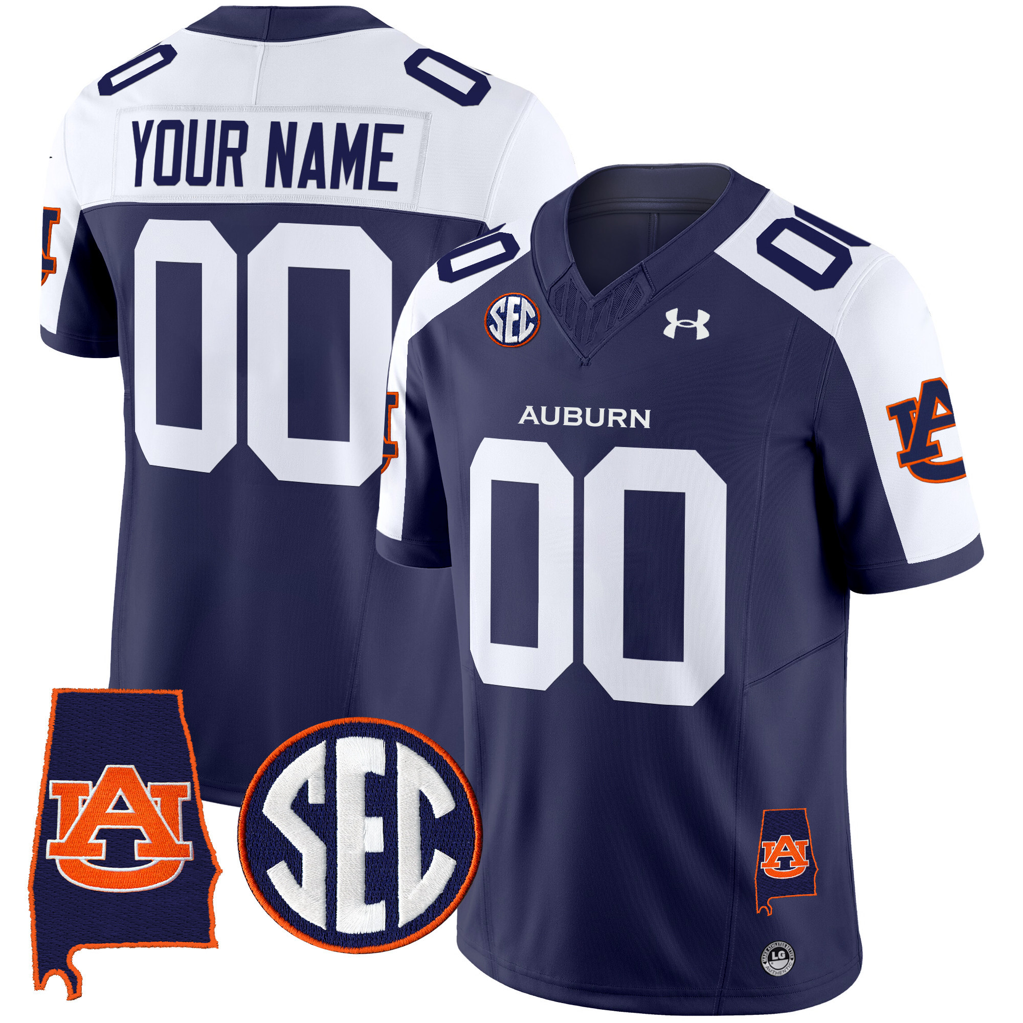 Auburn Tigers 2024 Alabama Patch Vapor Limited Custom Jersey All Stitched