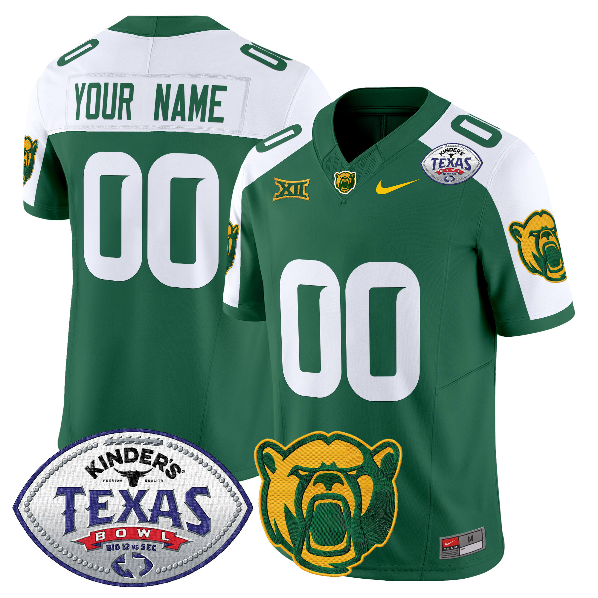 Baylor Bears 2024 Texas Bowl Vapor Limited Custom Jersey All Stitched