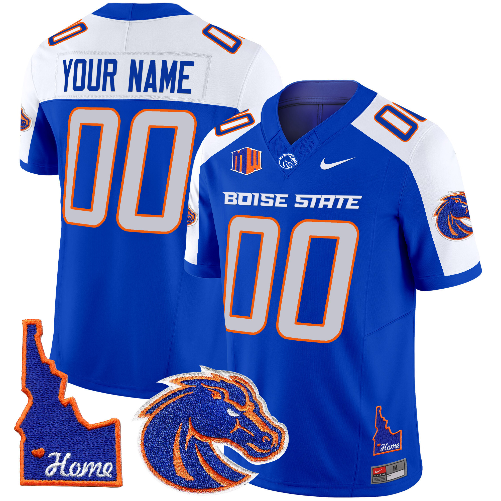 Boise State Broncos 2024 Home Patch Vapor Limited Custom Jersey All Stitched