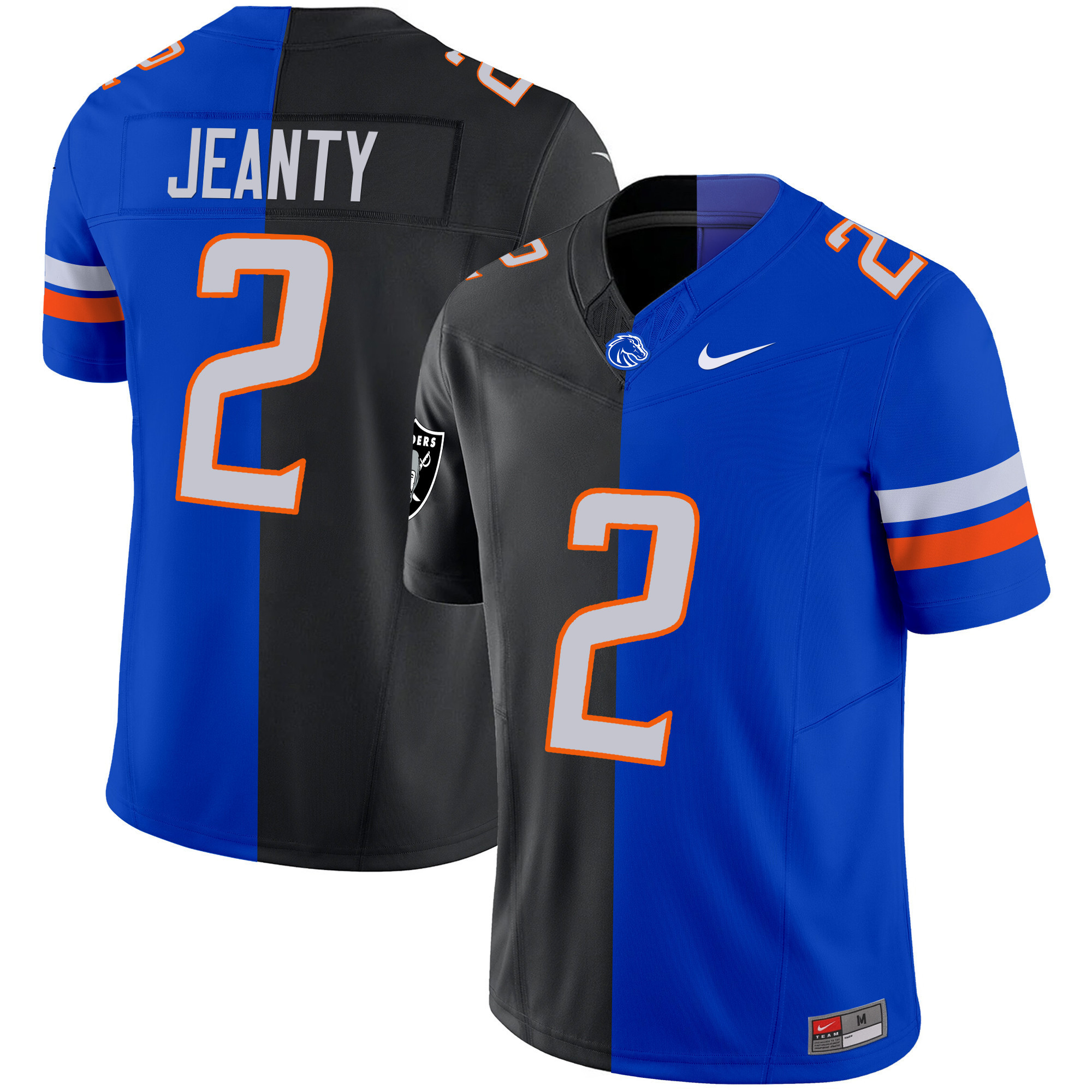 Boise State Broncos x Las Vegas Raiders Split Vapor Premier Limited Jersey  All Stitched