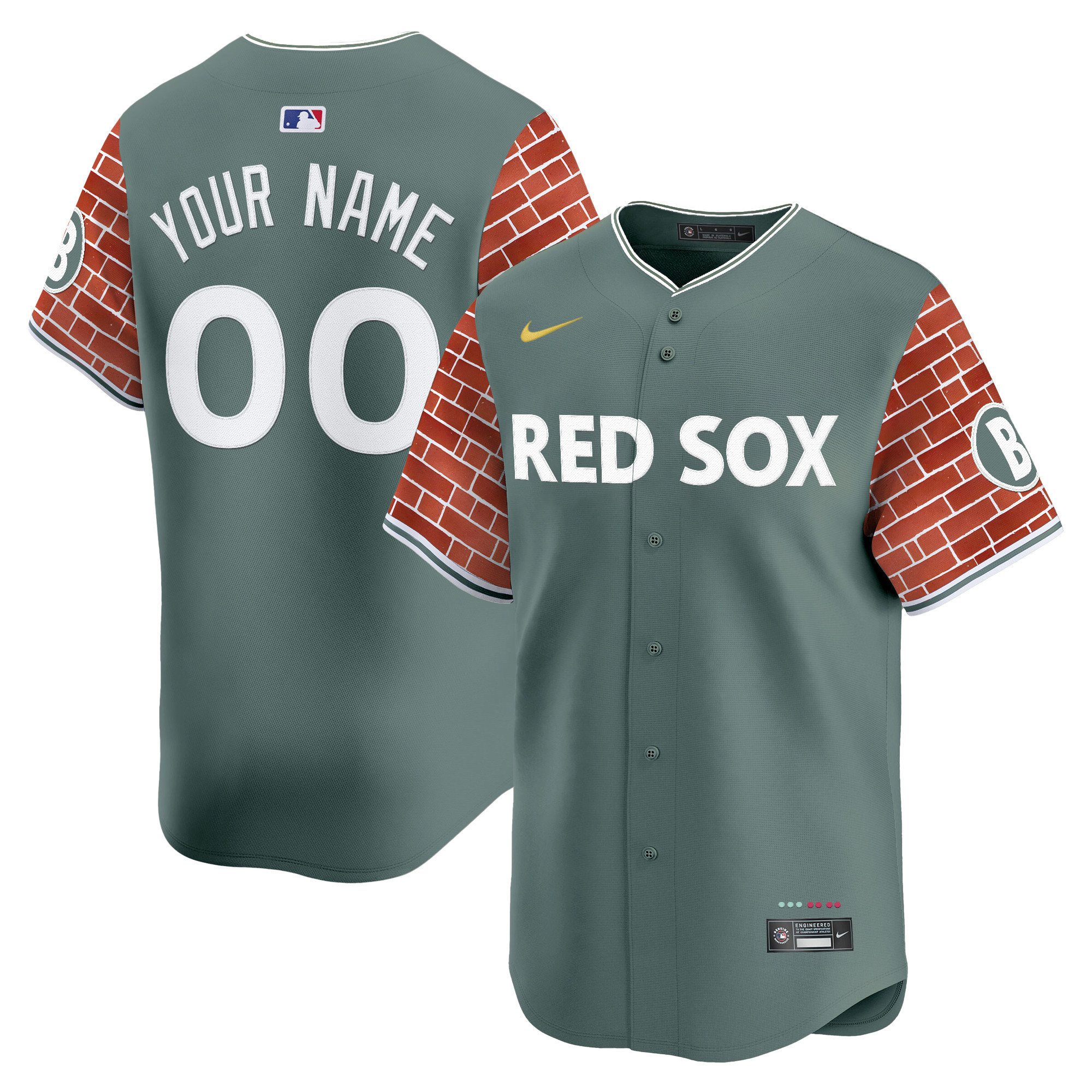 Boston Red Sox 2025 Fenway Red Brick Style Vapor Premier Limited Custom Jersey  Stitched