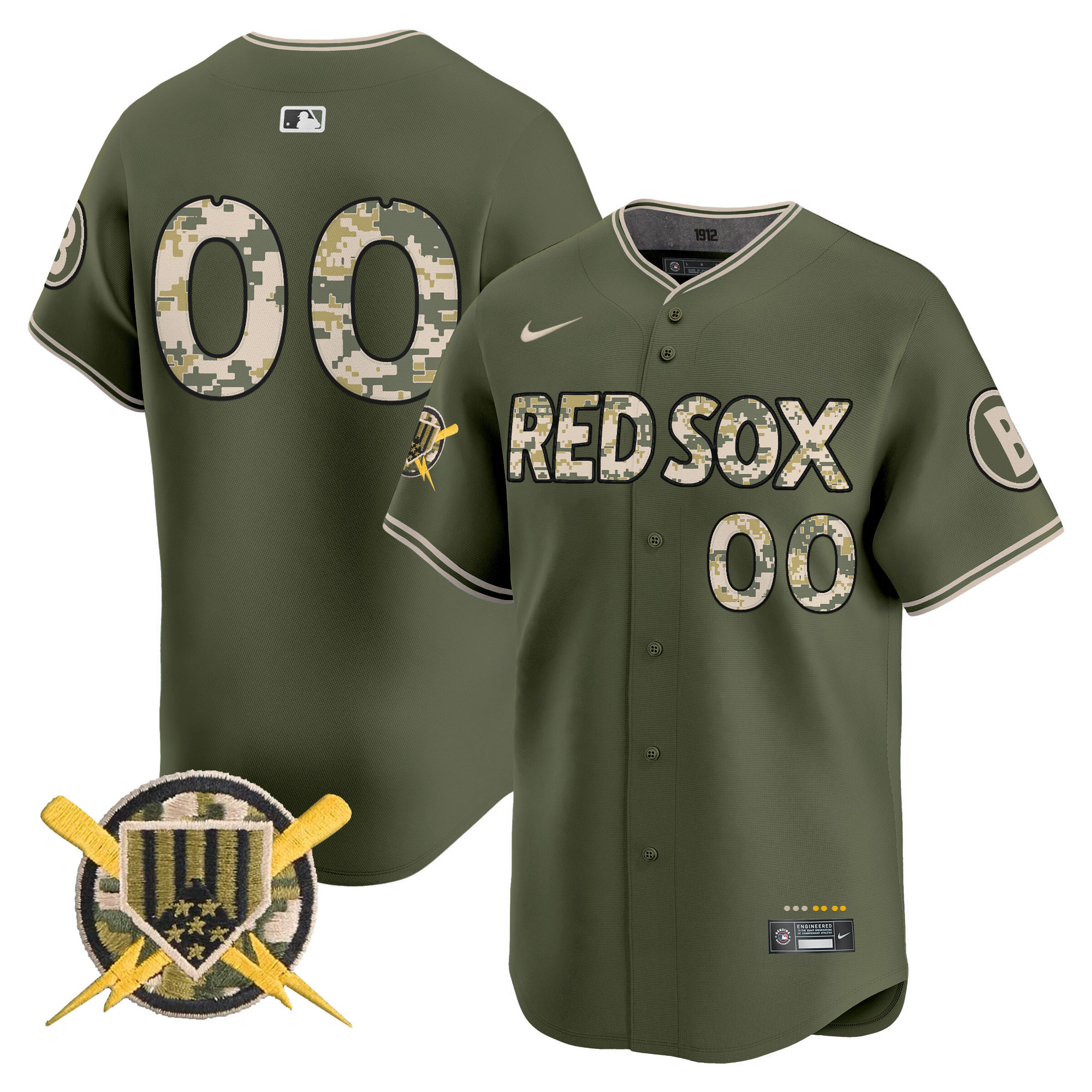 Boston Red Sox Armed Forces Day Vapor Premier Limited Custom Jersey  All Stitched