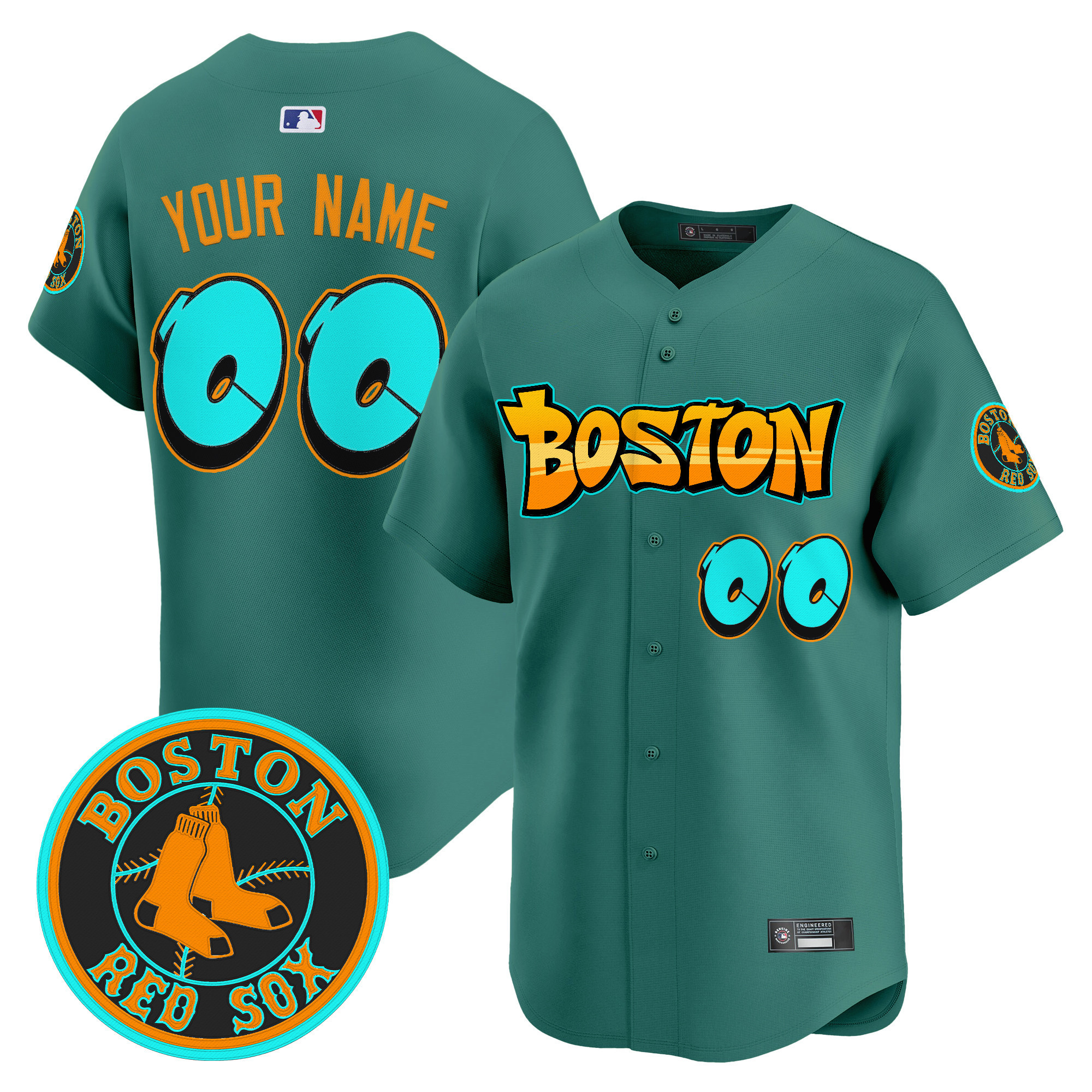 Boston Red Sox Graffiti Streetstyle Edition Vapor Premier Limited Custom Jersey  All Stitched