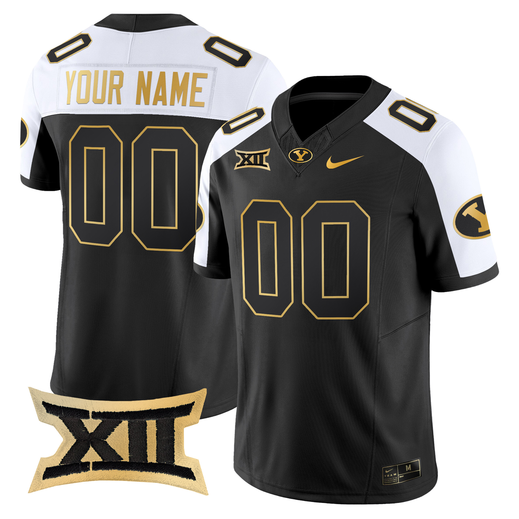BYU Cougars 2024 Gold Vapor Limited Custom Jersey All Stitched