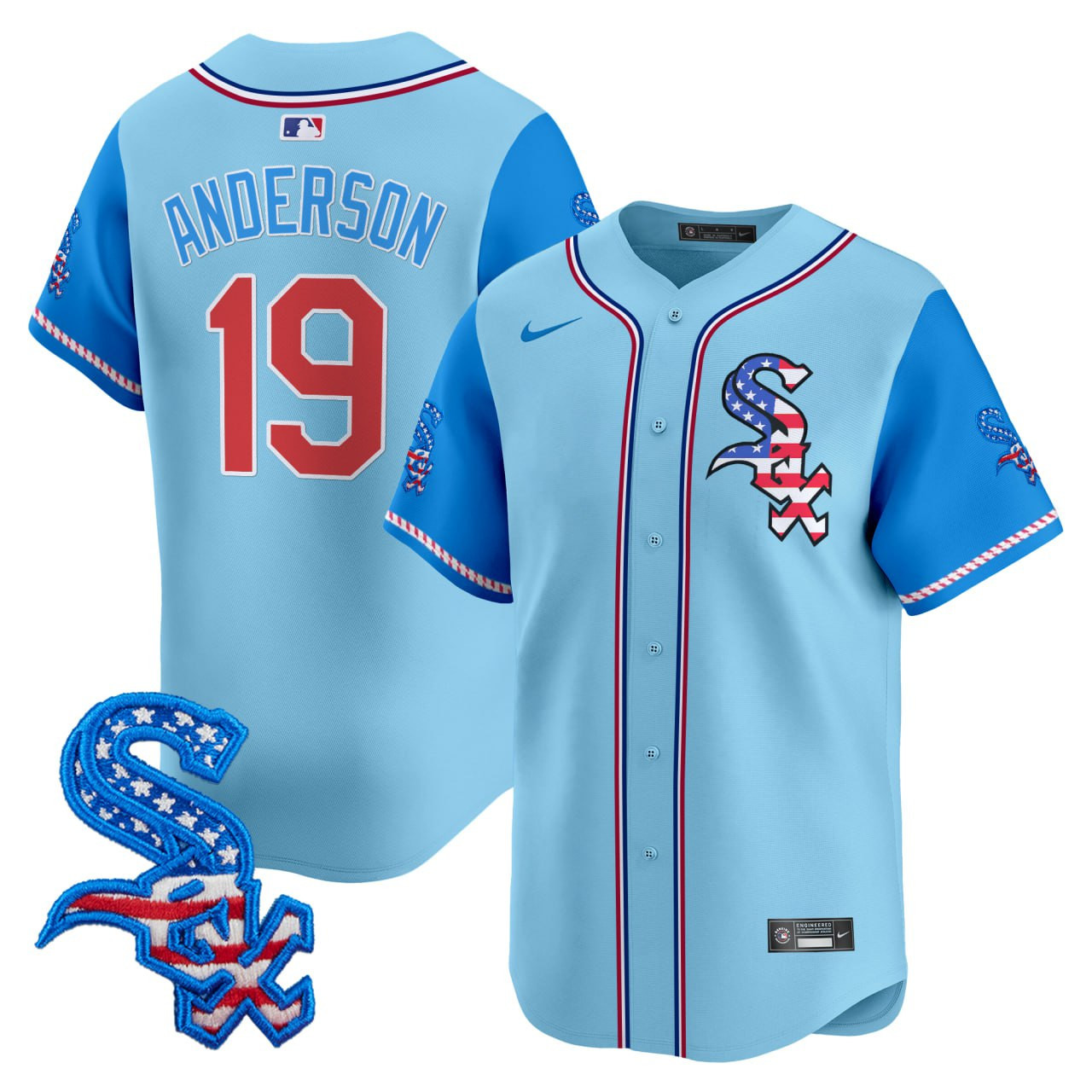 Chicago White Sox Fourth of July Premier Limited Jersey  All Stitched