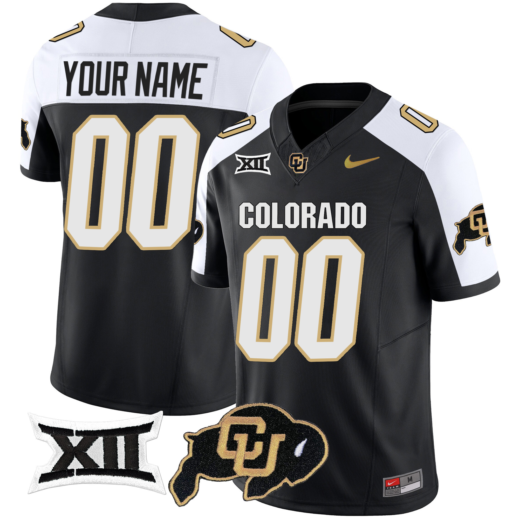 Colorado Buffaloes Vapor Limited Custom Jersey Big 12 XII Patch All Stitched