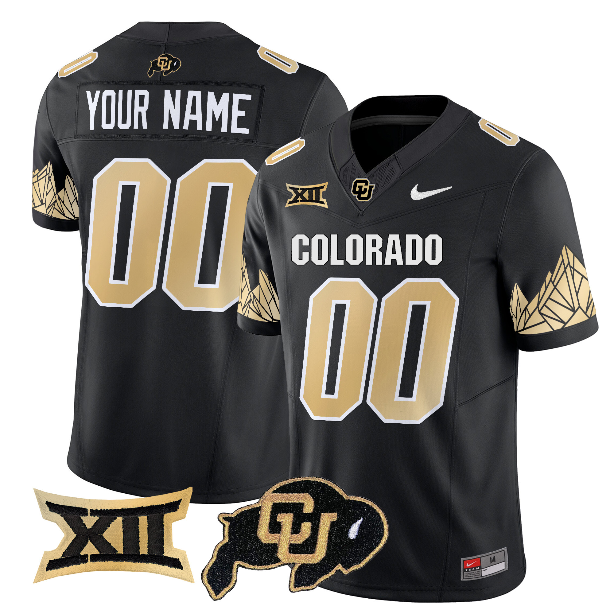 Colorado Buffaloes Vapor Limited Custom Jersey V4 Big 12 XII Patch All Stitched