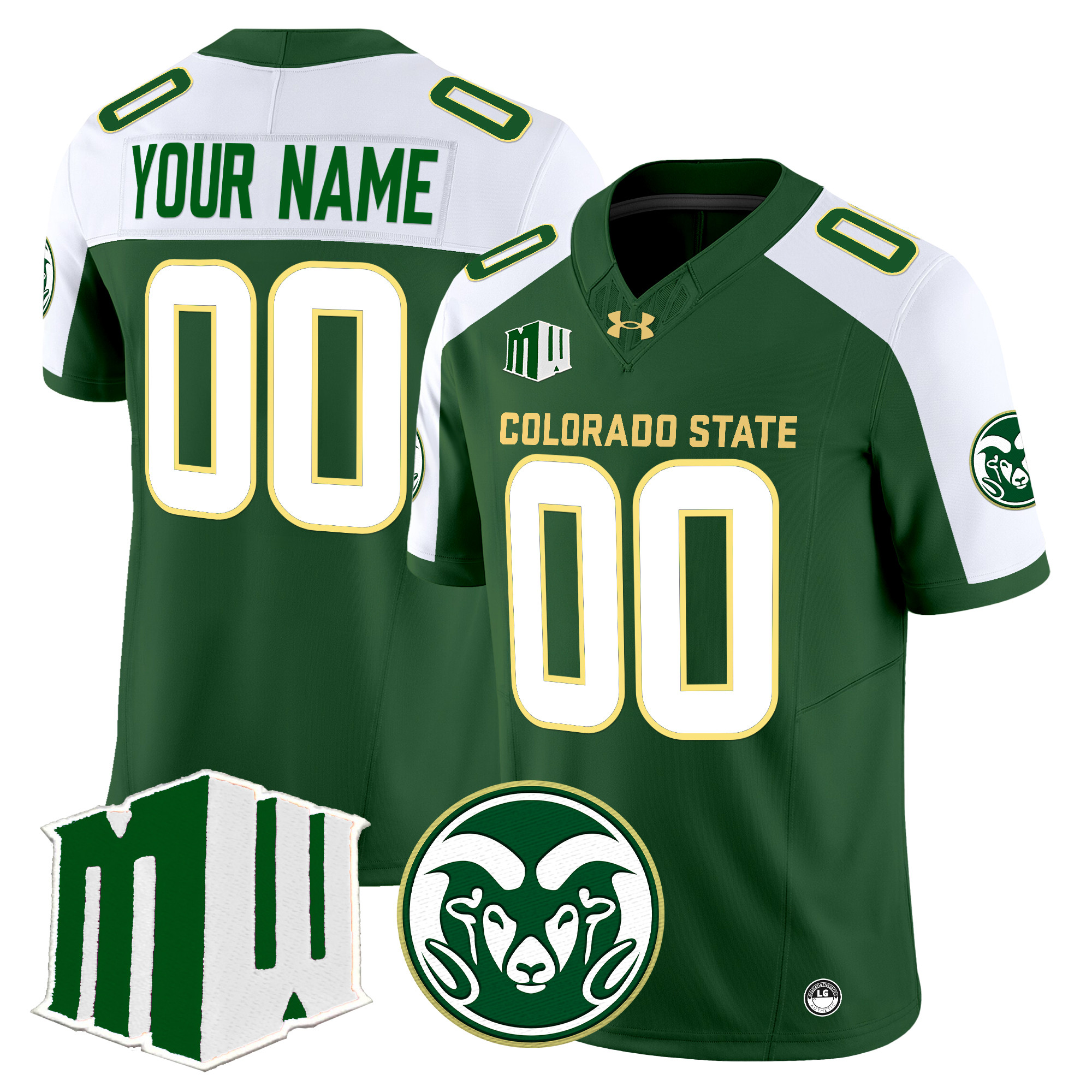 Colorado State Rams 2024 Vapor Limited Custom Jersey All Stitched