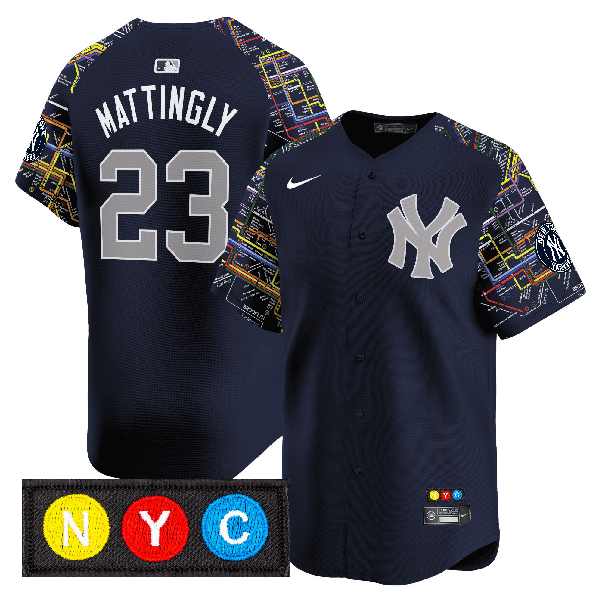 Don Mattingly New York Yankees Subway Style Vapor Premier Limited Jersey  Stitched