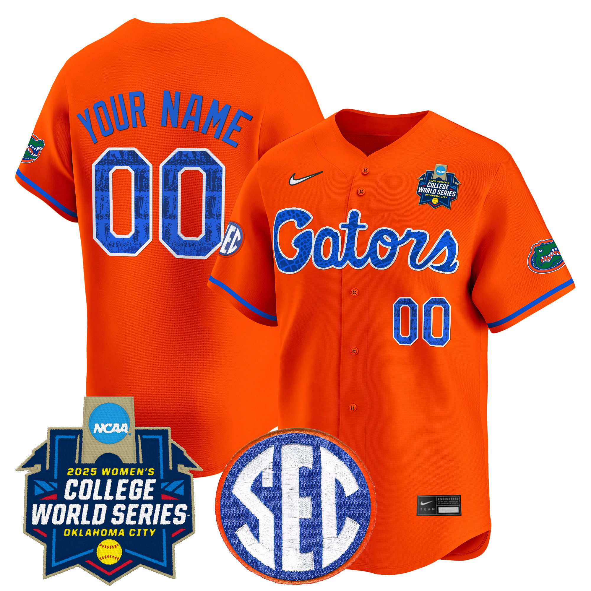 Florida Gators Softball 2025 World Series (WCWS) Vapor Premier Limited Custom Jersey  All Stitched