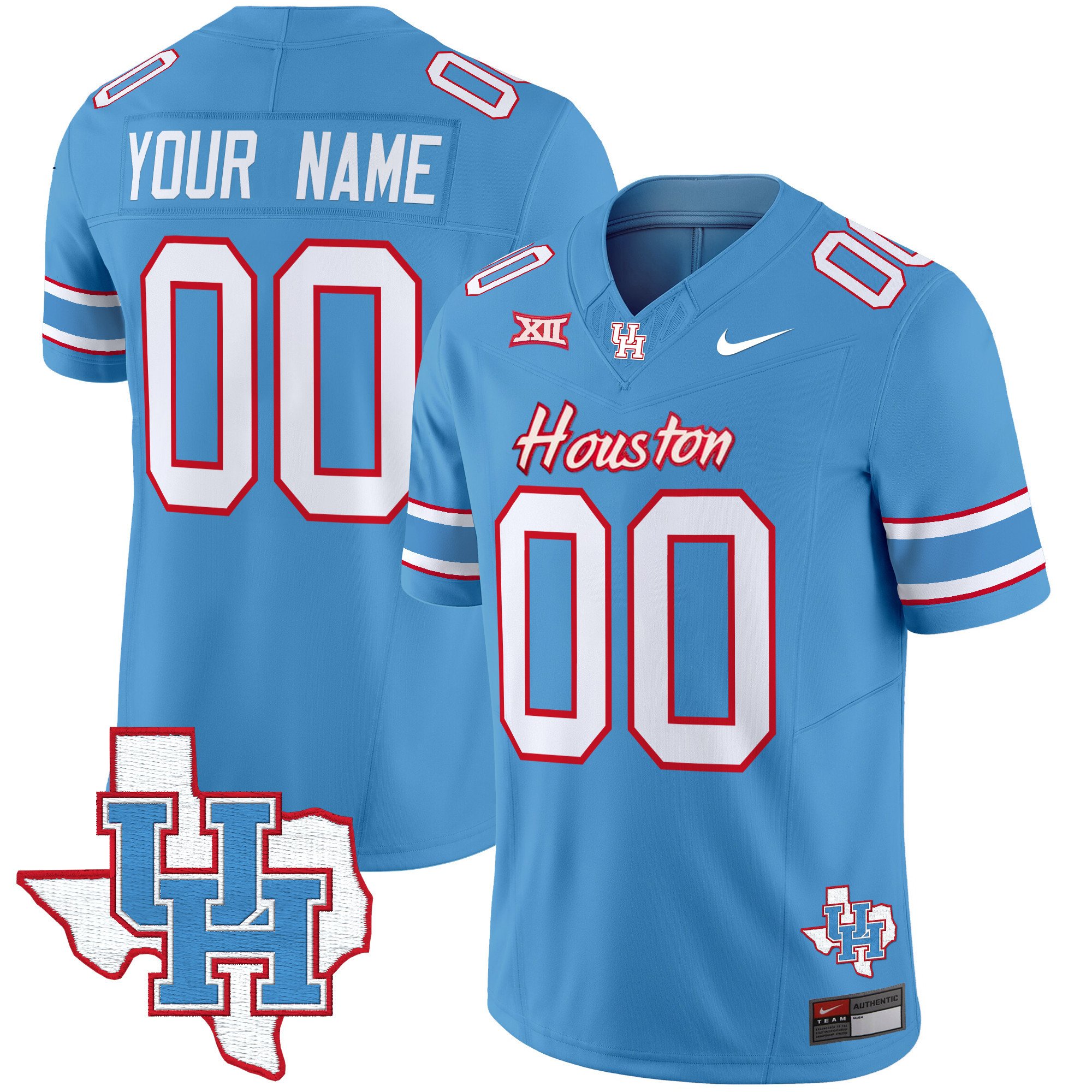 Houston Cougars 2024 Oilers Inspired Vapor Limited Custom Jersey All Stitched