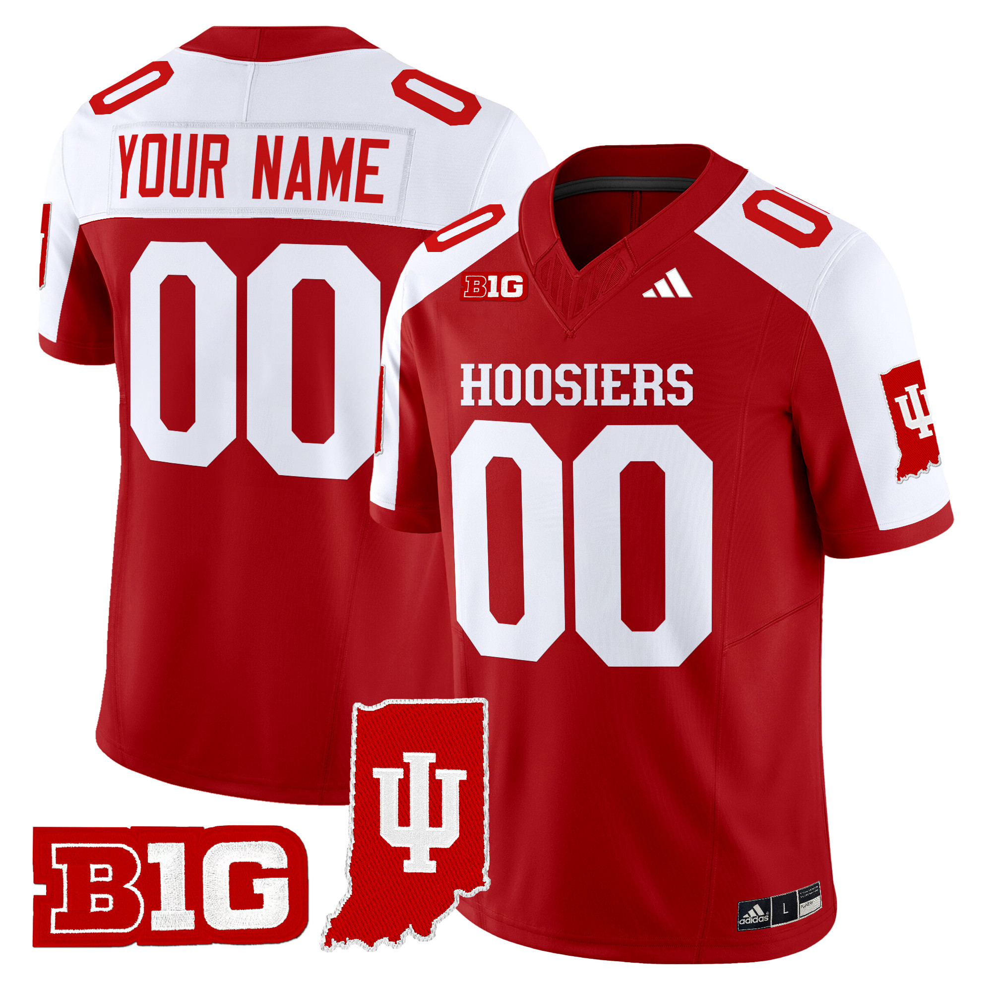 Indiana Hoosiers 2024 Map Patch Vapor Limited Custom Jersey All Stitched