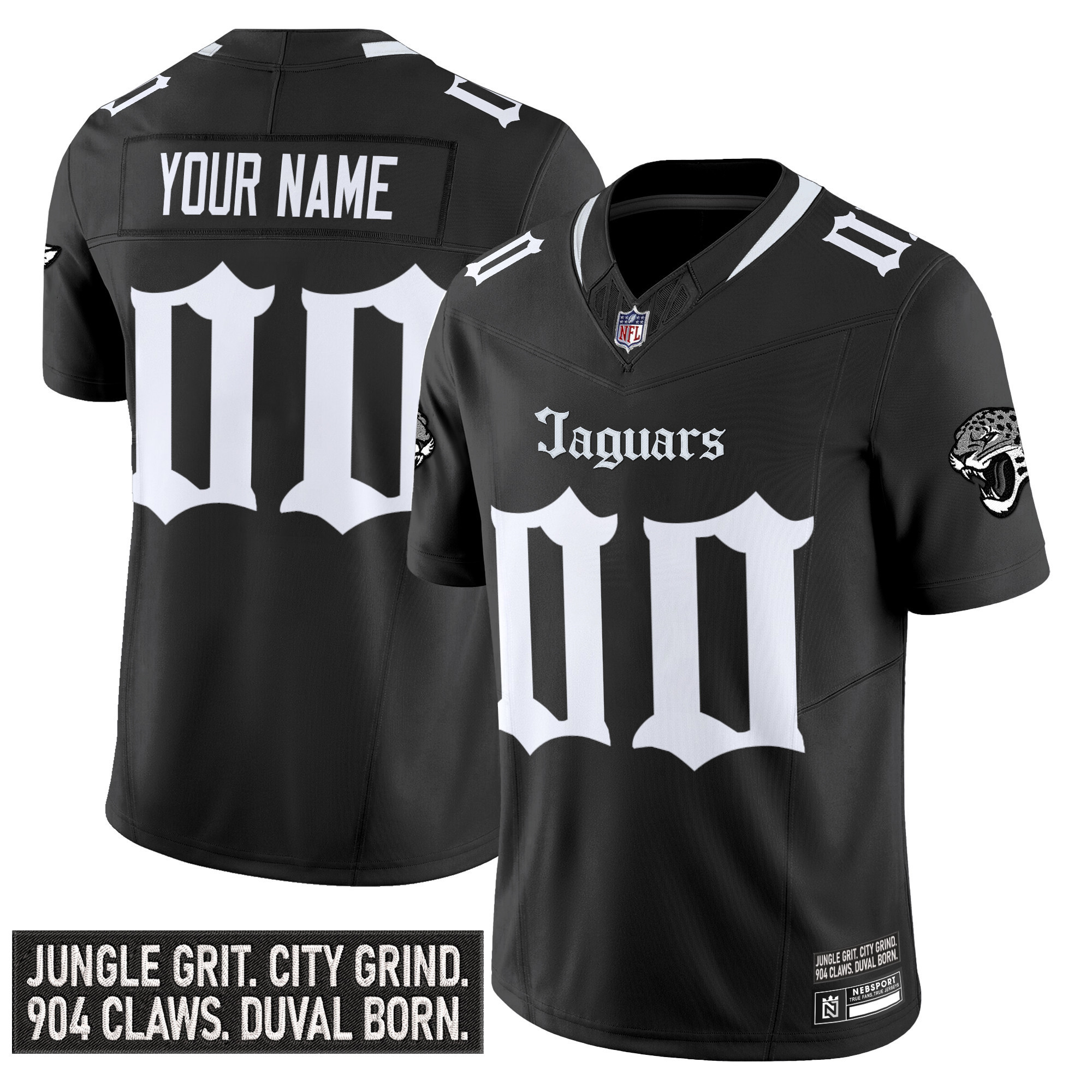 Jacksonville Jaguars Gothic Duvall Shadows Edition Vapor Custom Jersey  All Stitched