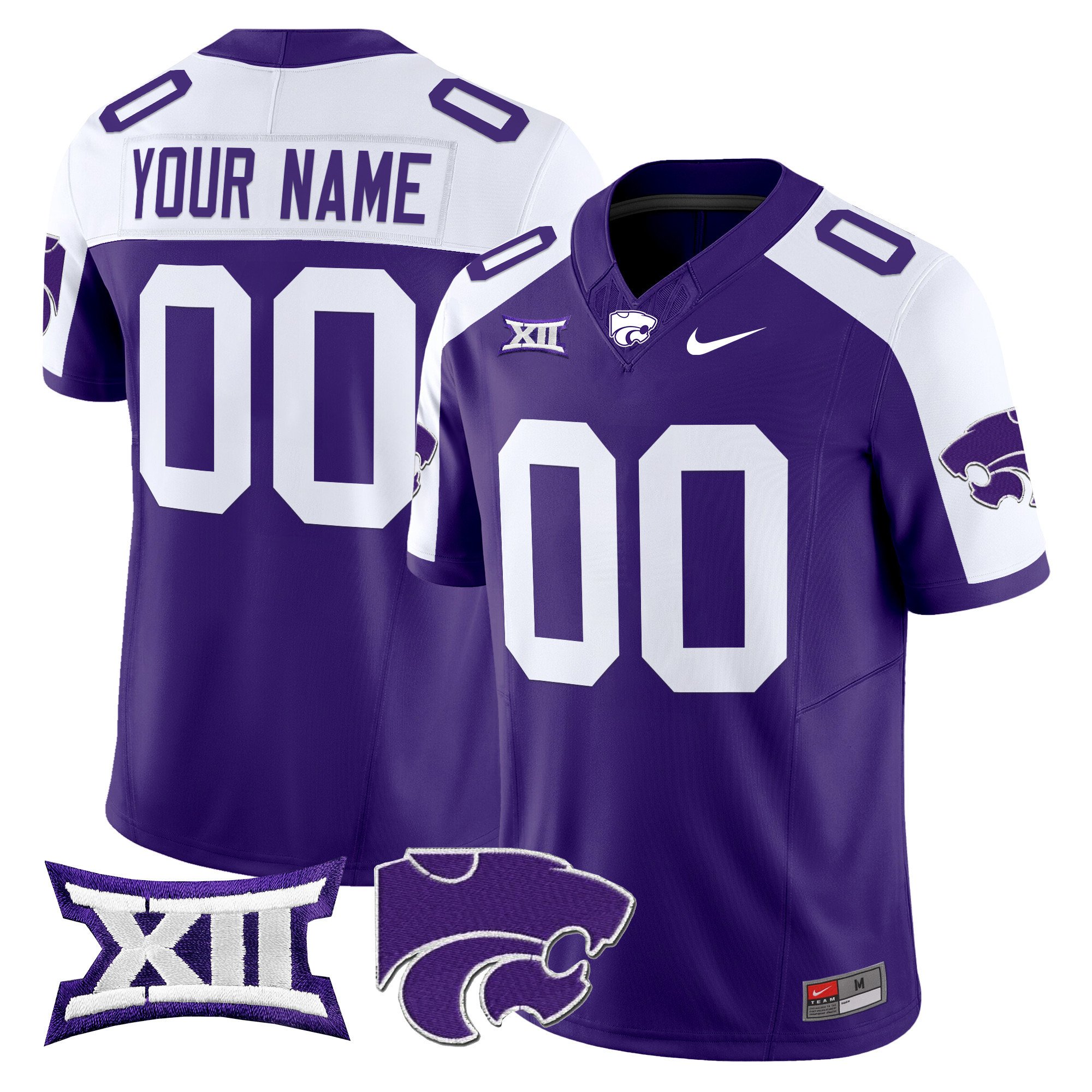 Kansas State Wildcats 2024 Vapor Limited Custom Jersey All Stitched