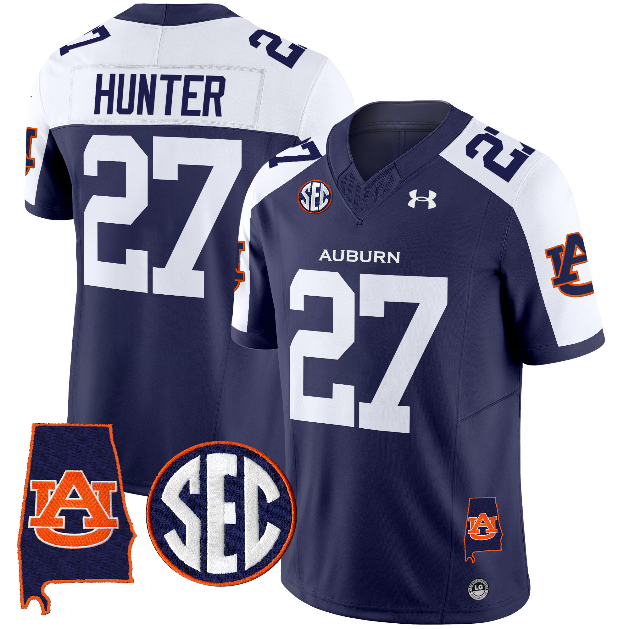 Men's Auburn Tigers 2024 Alabama Patch Vapor Limited Jersey All Stitched
