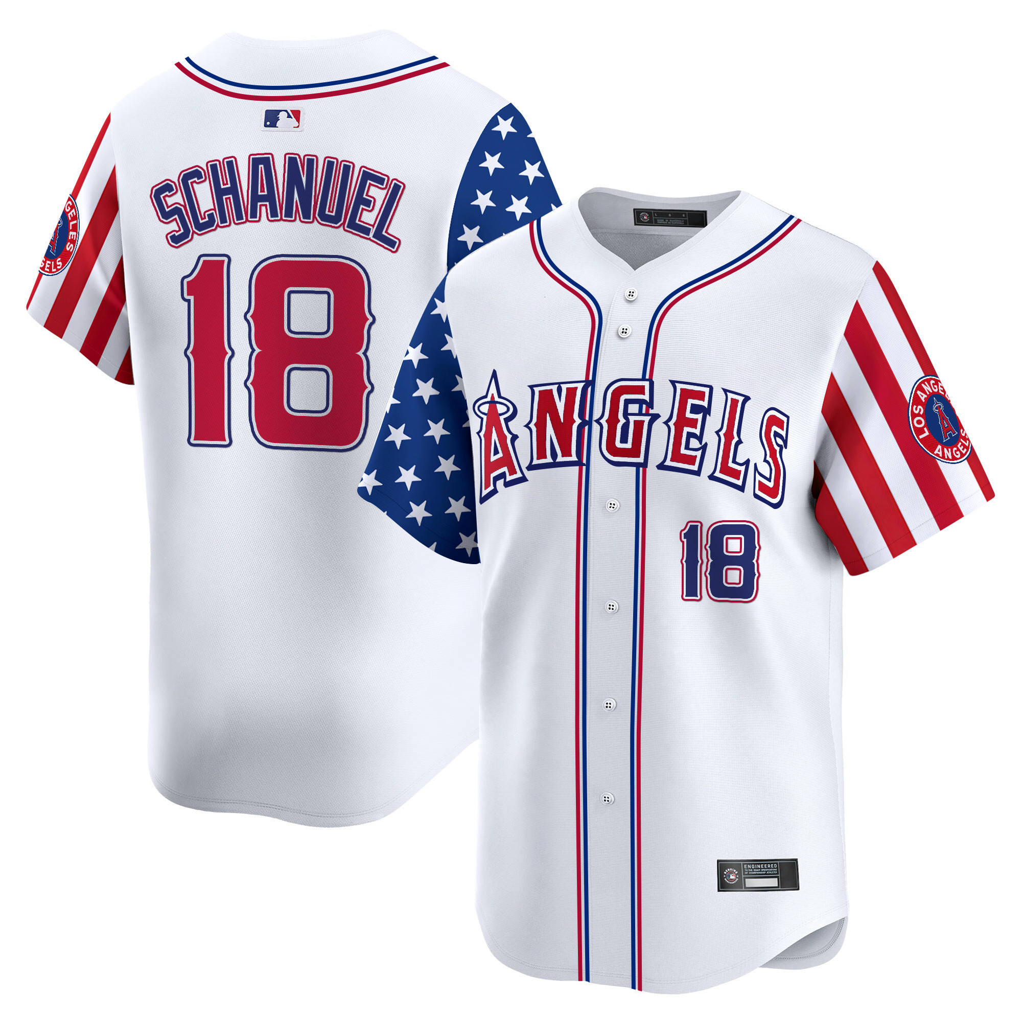 Mens Los Angeles Angels 2025 Independence Day Vapor Premier Limited Jersey  All Stitched