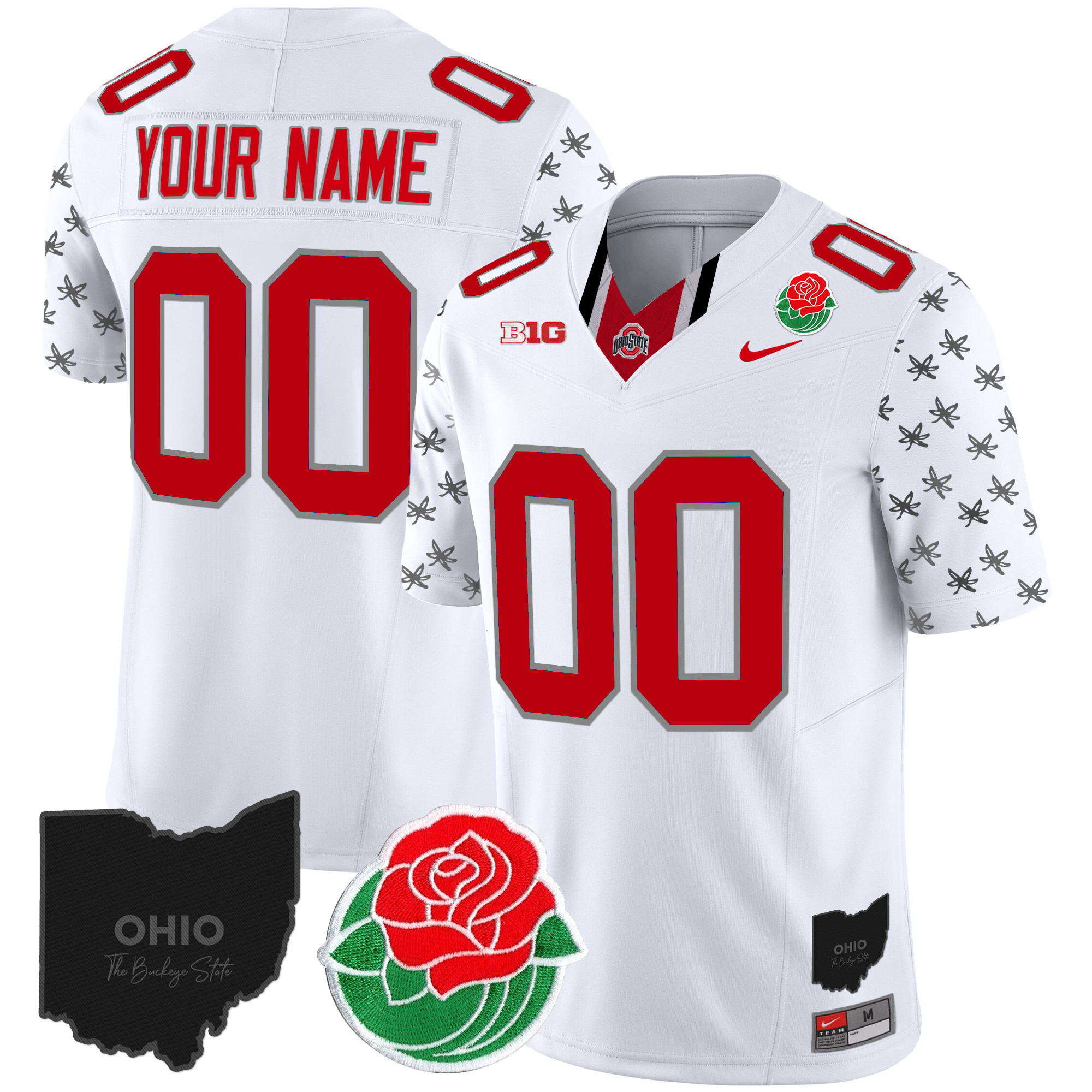 Ohio State Buckeyes Rose Bowl Vapor Limited Custom Jersey All Stitched