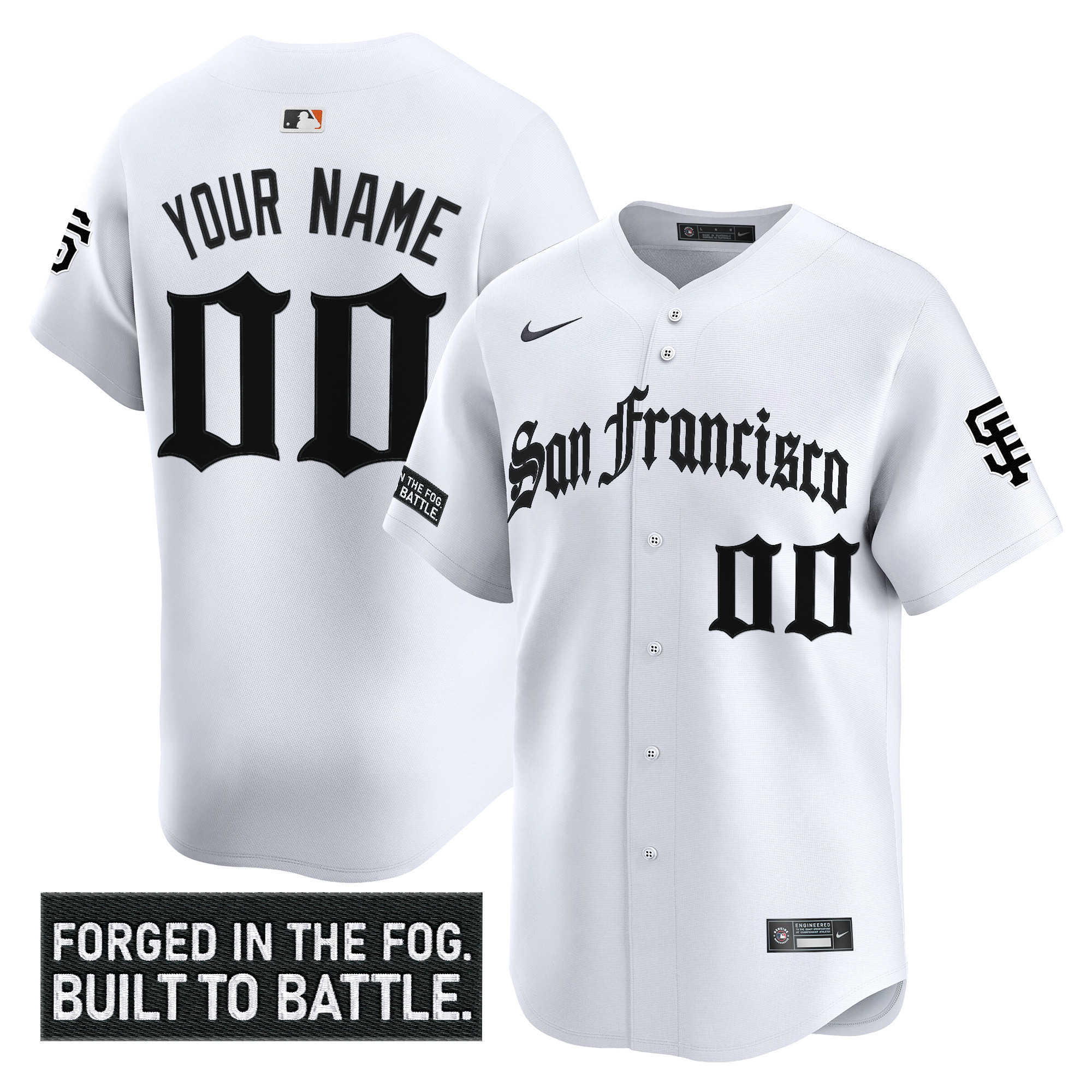 San Francisco Giants Gothic Fog Edition Vapor Premier Limited Custom Jersey  All Stitched