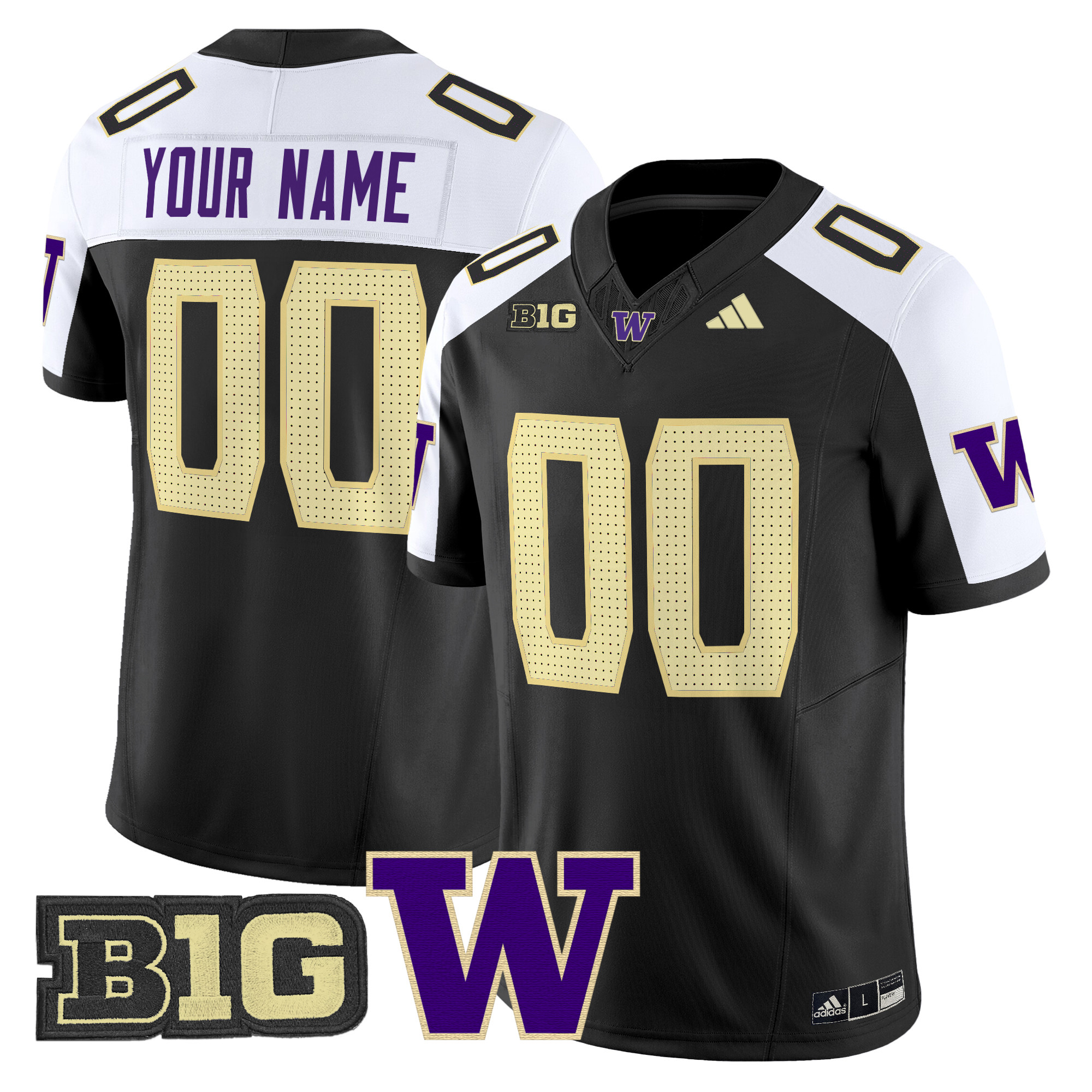 Washington Huskies 2024 Vapor Limited Custom Jersey V5 All Stitched