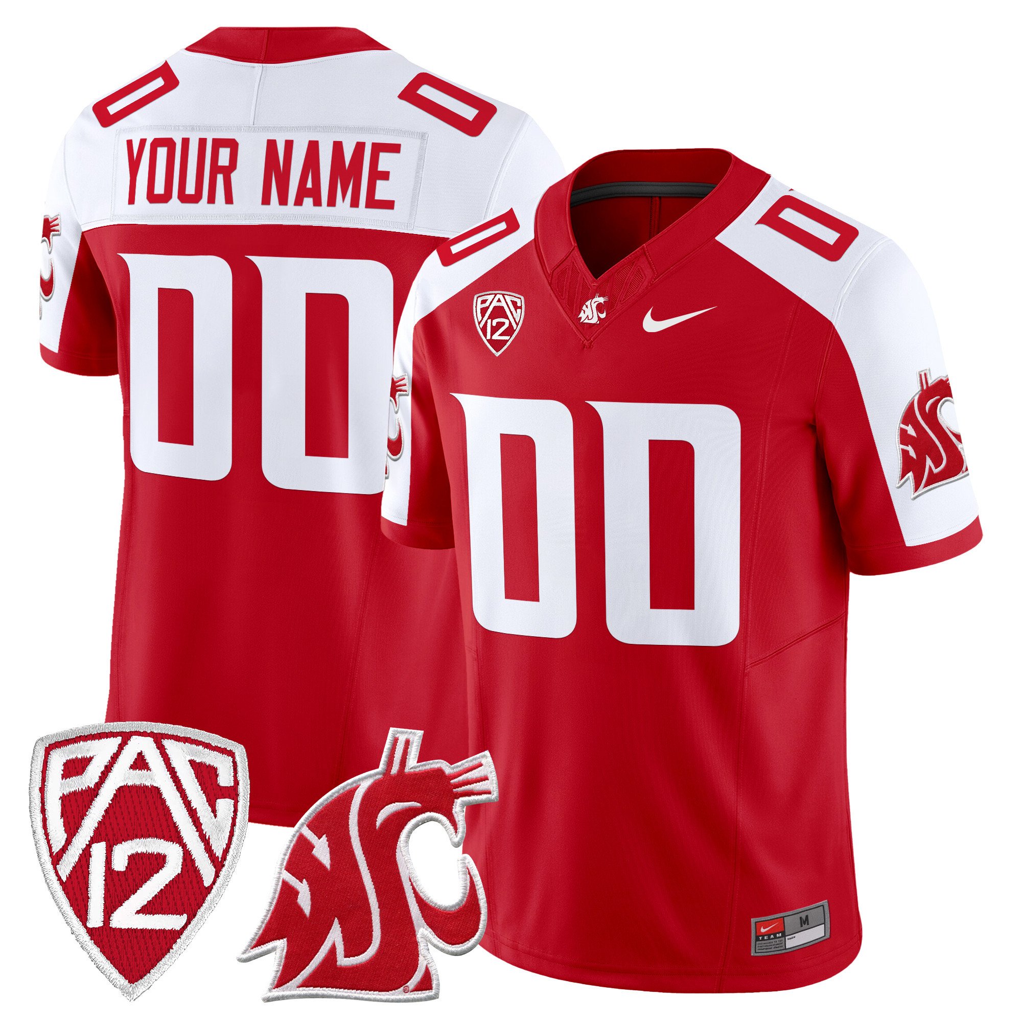 Washington State Cougars 2024 Vapor Limited Custom Jersey All Stitched