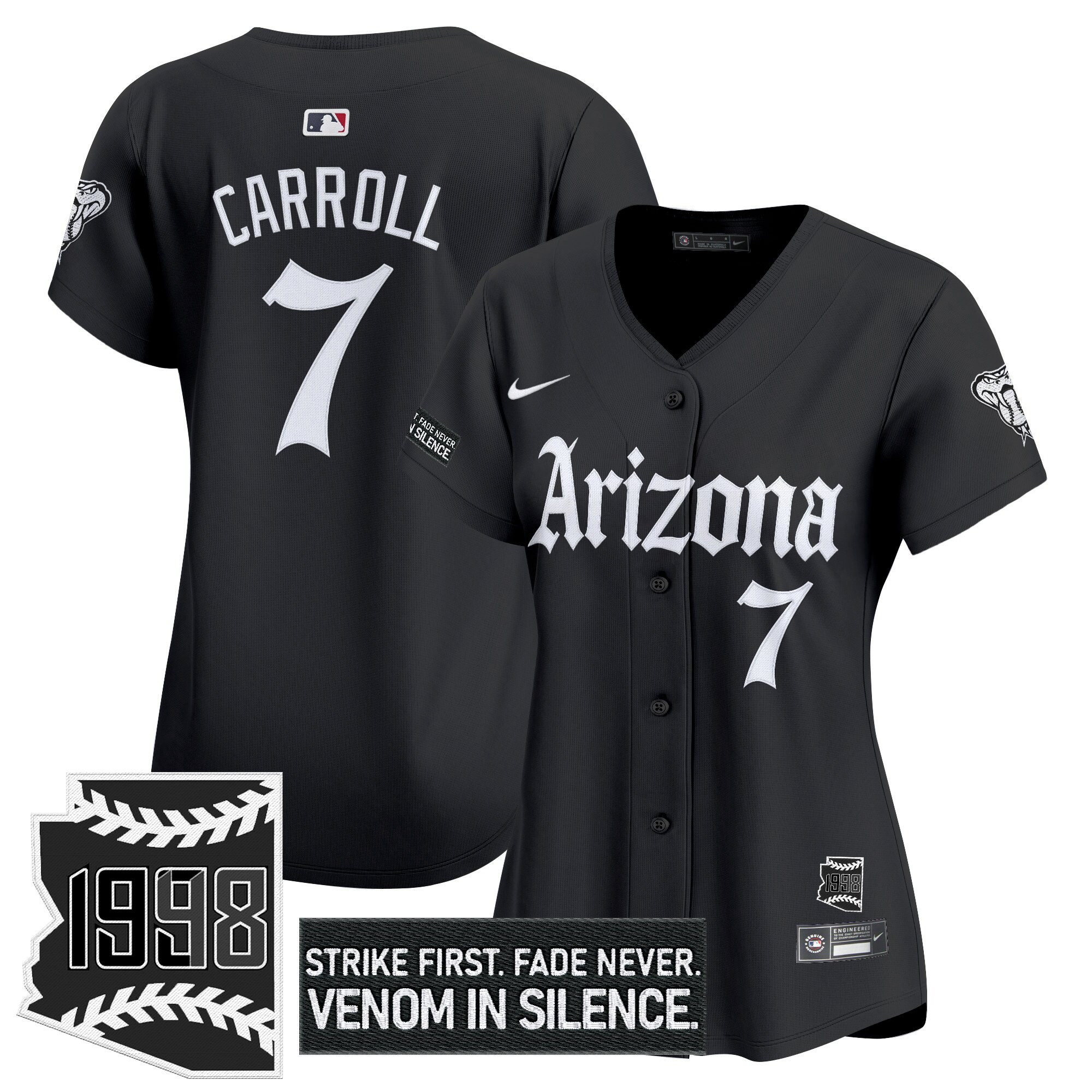 Womens Arizona Diamondbacks Gothic Desert Fang Edition Vapor Premier Limited Jersey  All Stitched