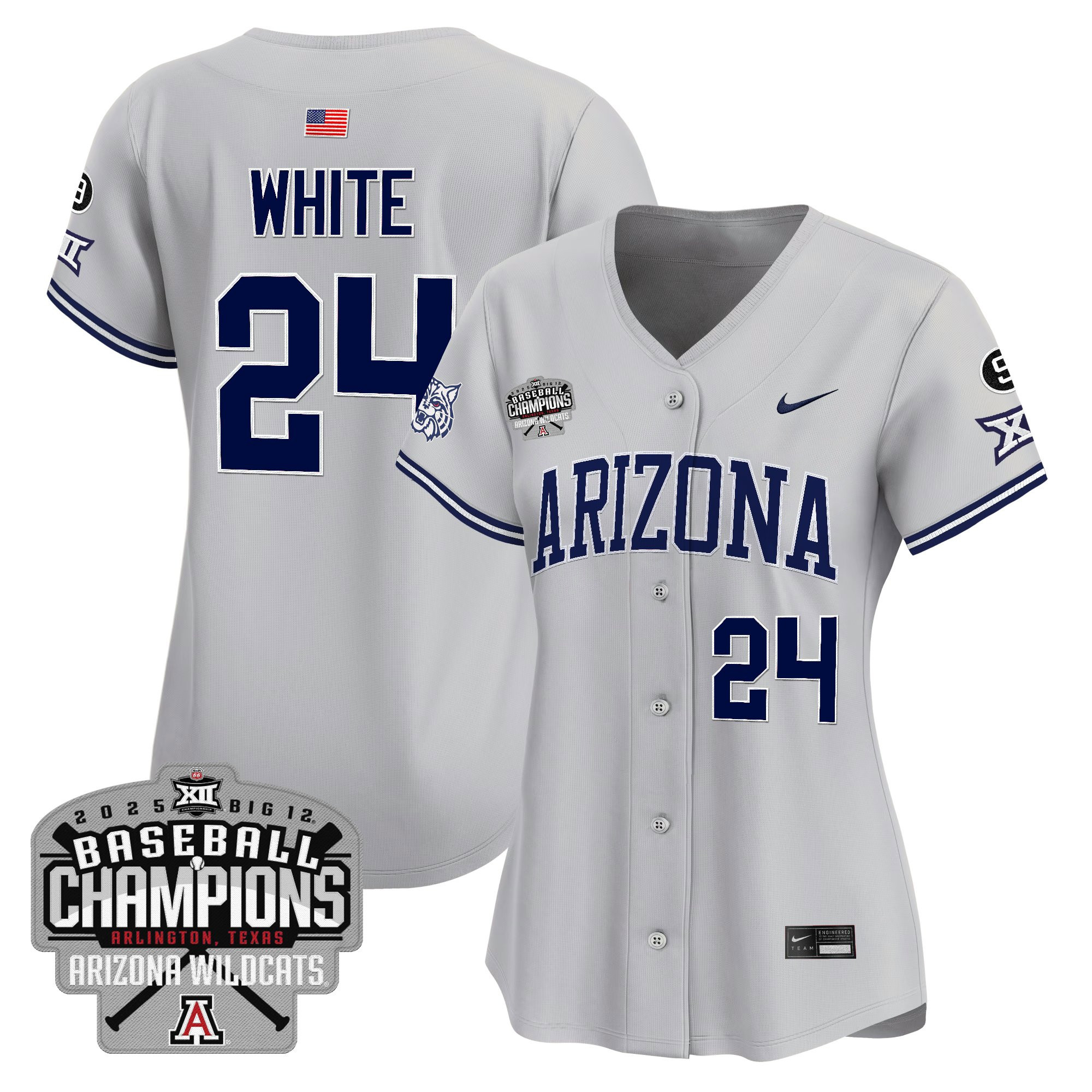 Womens Arizona Wildcats 2025 Big 12 Champions Vapor Premier Limited Jersey  All Stitched
