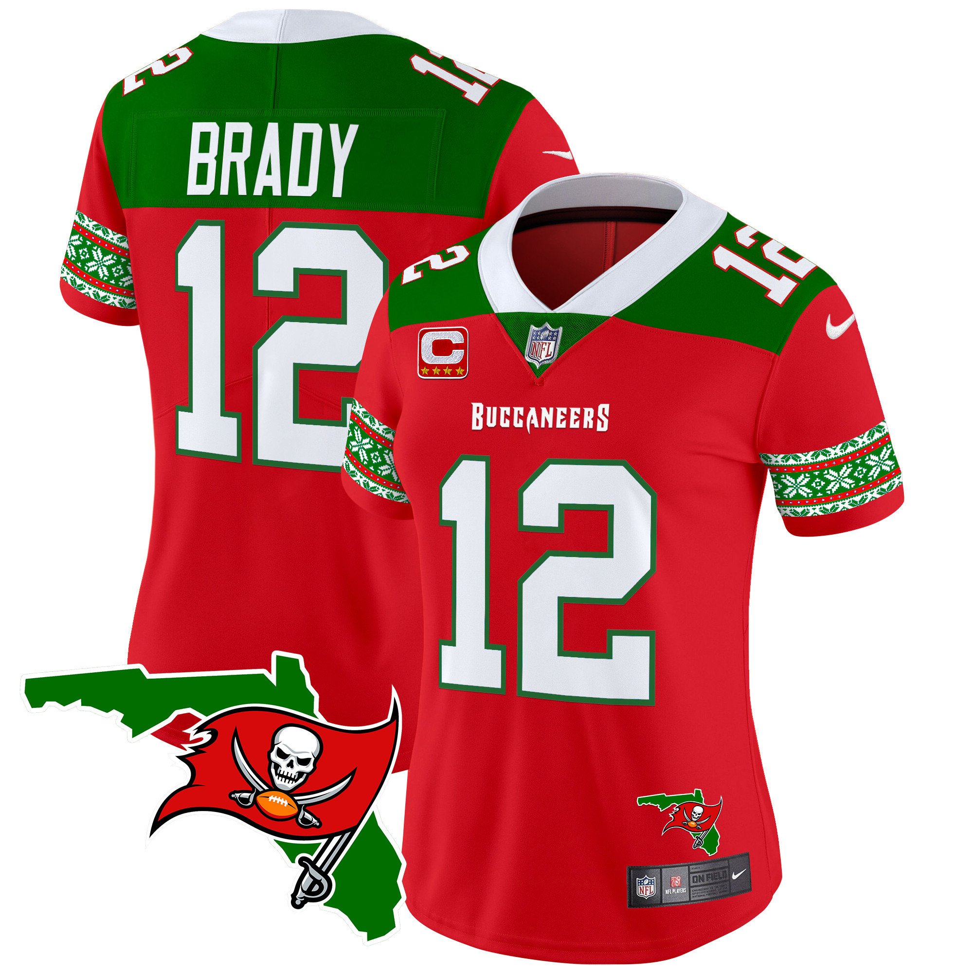 Women's Buccaneers 2024 Christmas Vapor Limited Jersey All Stitched