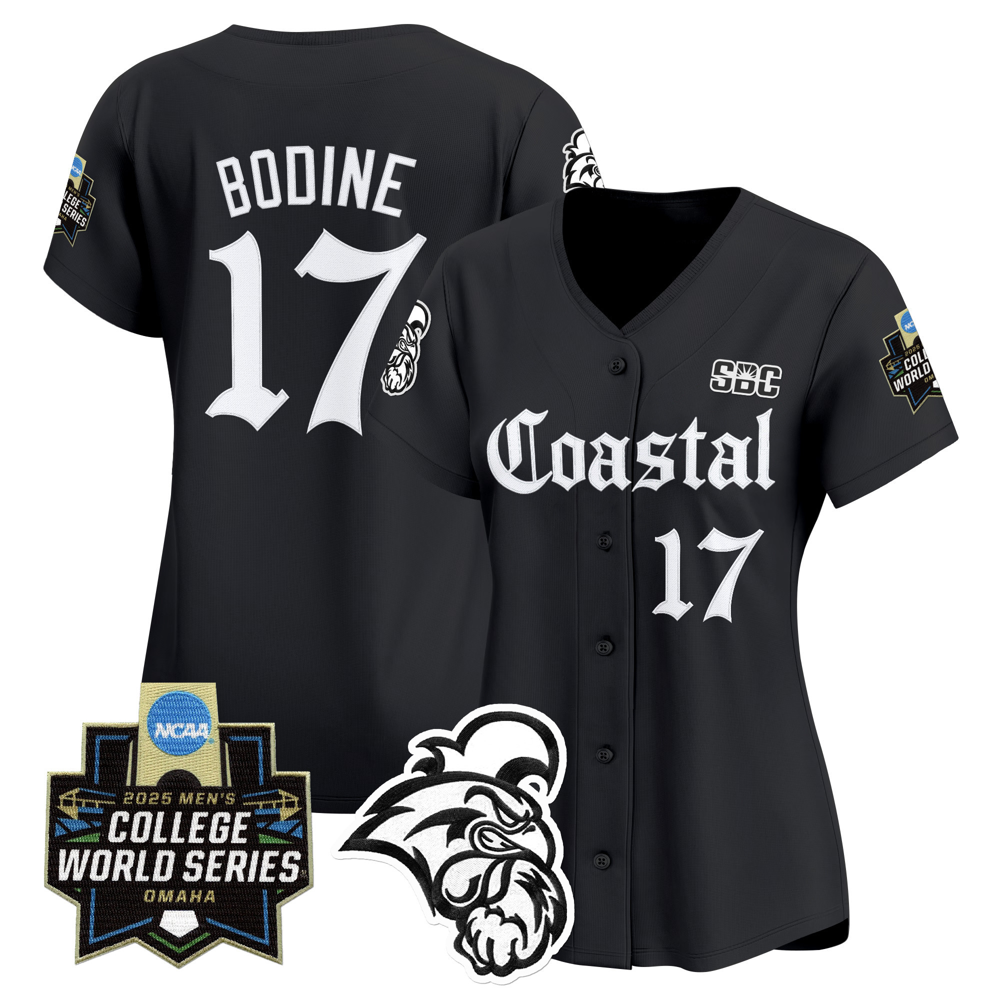 Womens Coastal Carolina Chanticleers 2025 World Series Gothic Coastline Edition Vapor Premier Limited Jersey  All Stitched