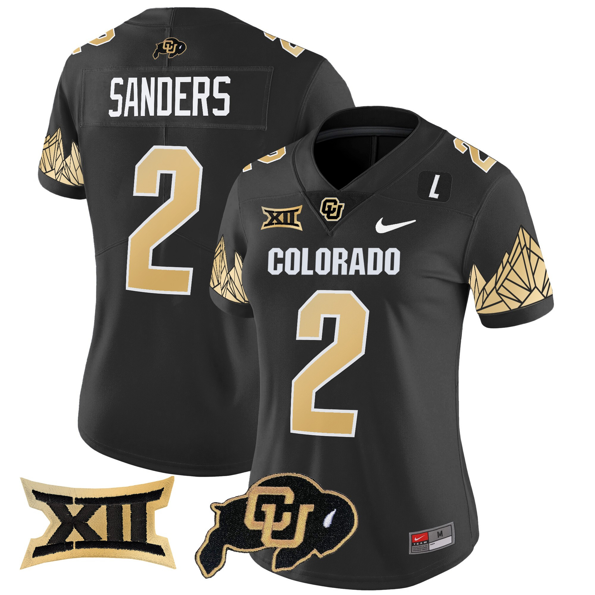 Women's Colorado Buffaloes Vapor Limited Jersey V4 Big 12 XII Patch All Stitched