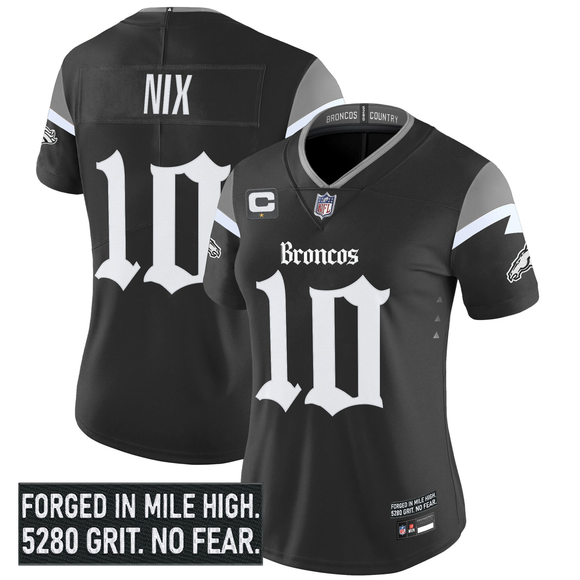 Womens Denver Broncos Gothic Mile High Shadows Edition Vapor Limited Jersey  All Stitched