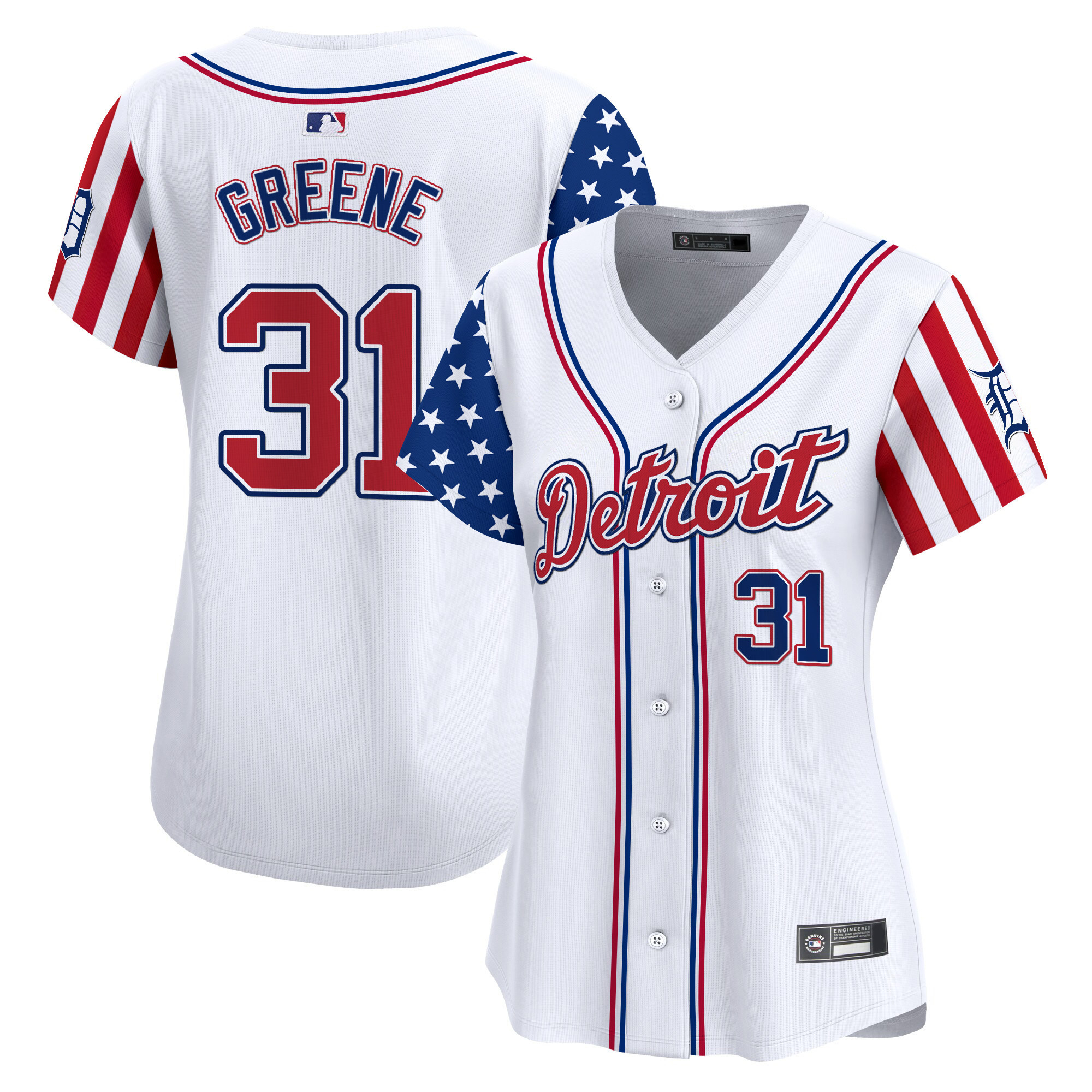Womens Detroit Tigers 2025 Independence Day Vapor Premier Limited Jersey  All Stitched