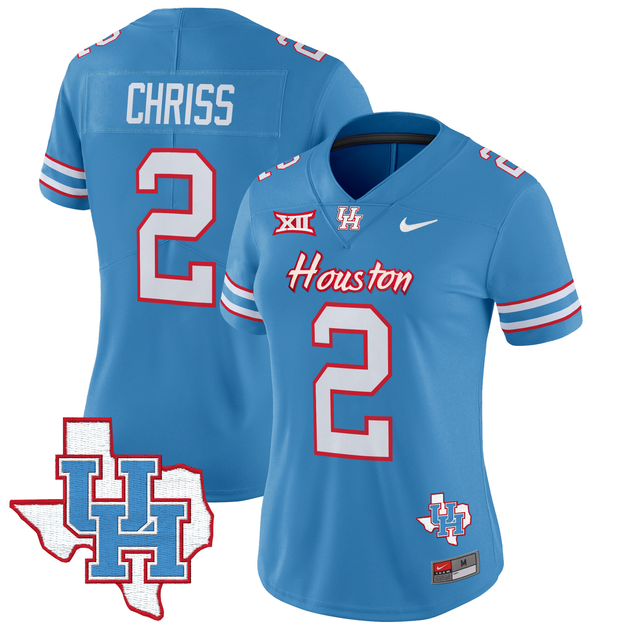 Women's Houston Cougars 2024 Oilers Inspired Vapor Limited Jersey All Stitched