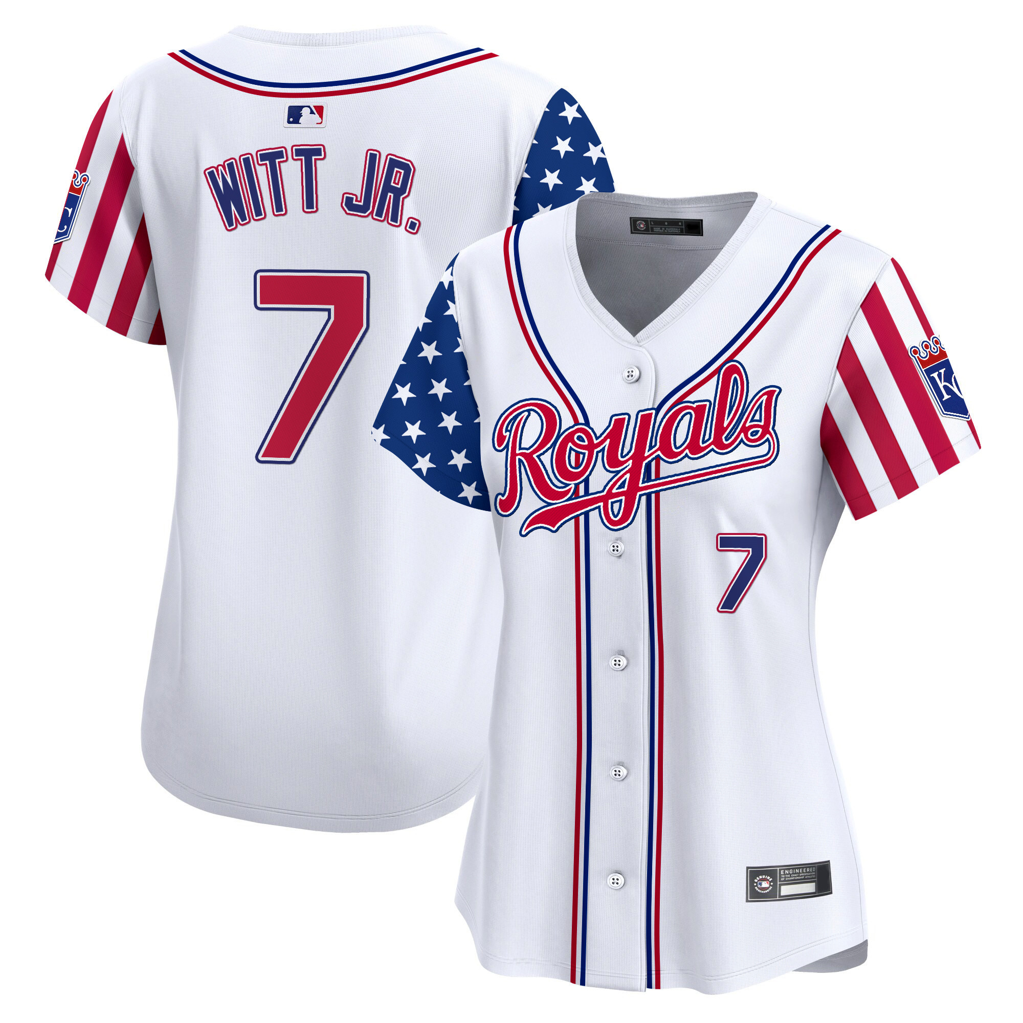 Womens Kansas City Royals 2025 Independence Day Vapor Premier Limited Jersey  All Stitched