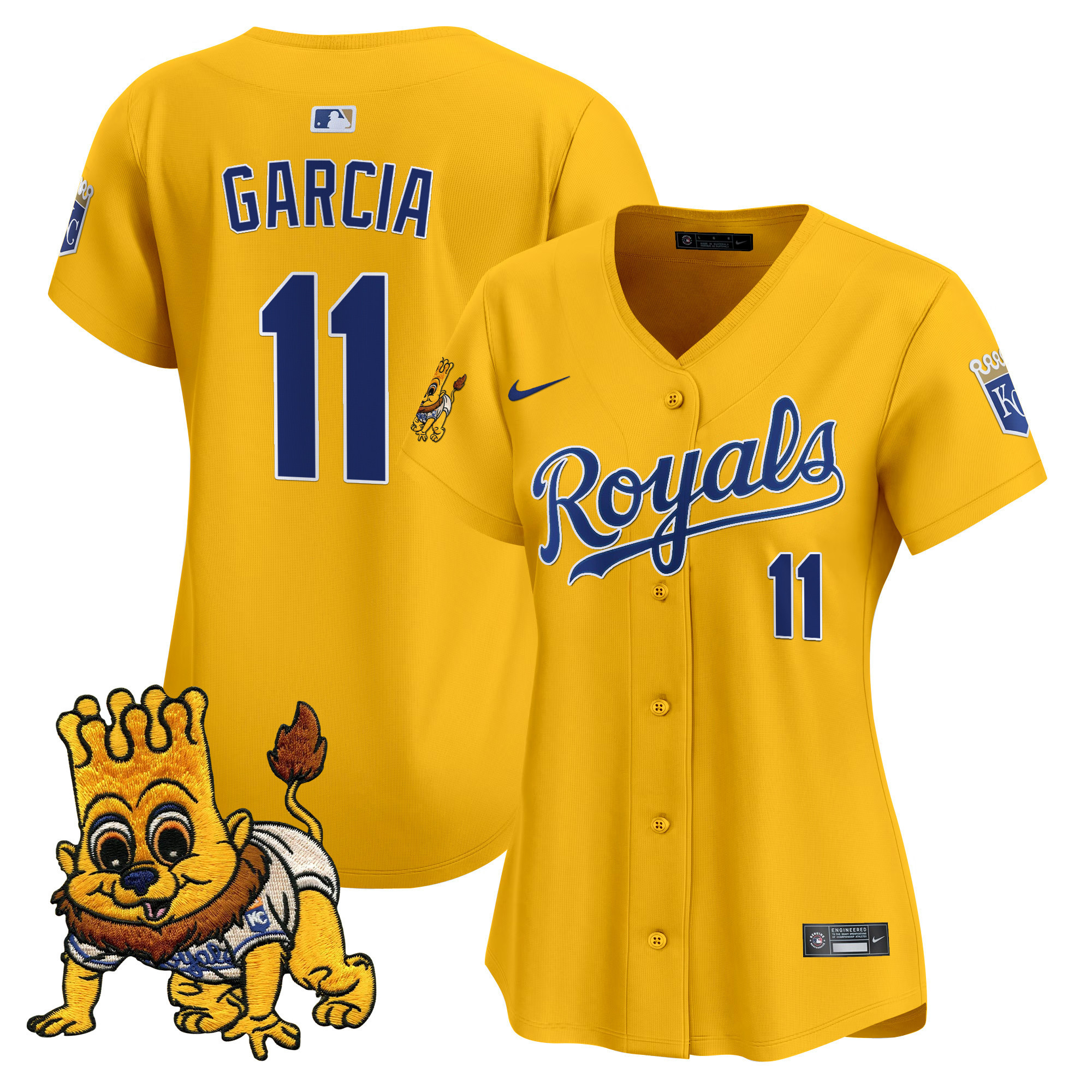 Womens Kansas City Royals Sluggerrr Patch Vapor Premier Limited Jersey  All Stitched