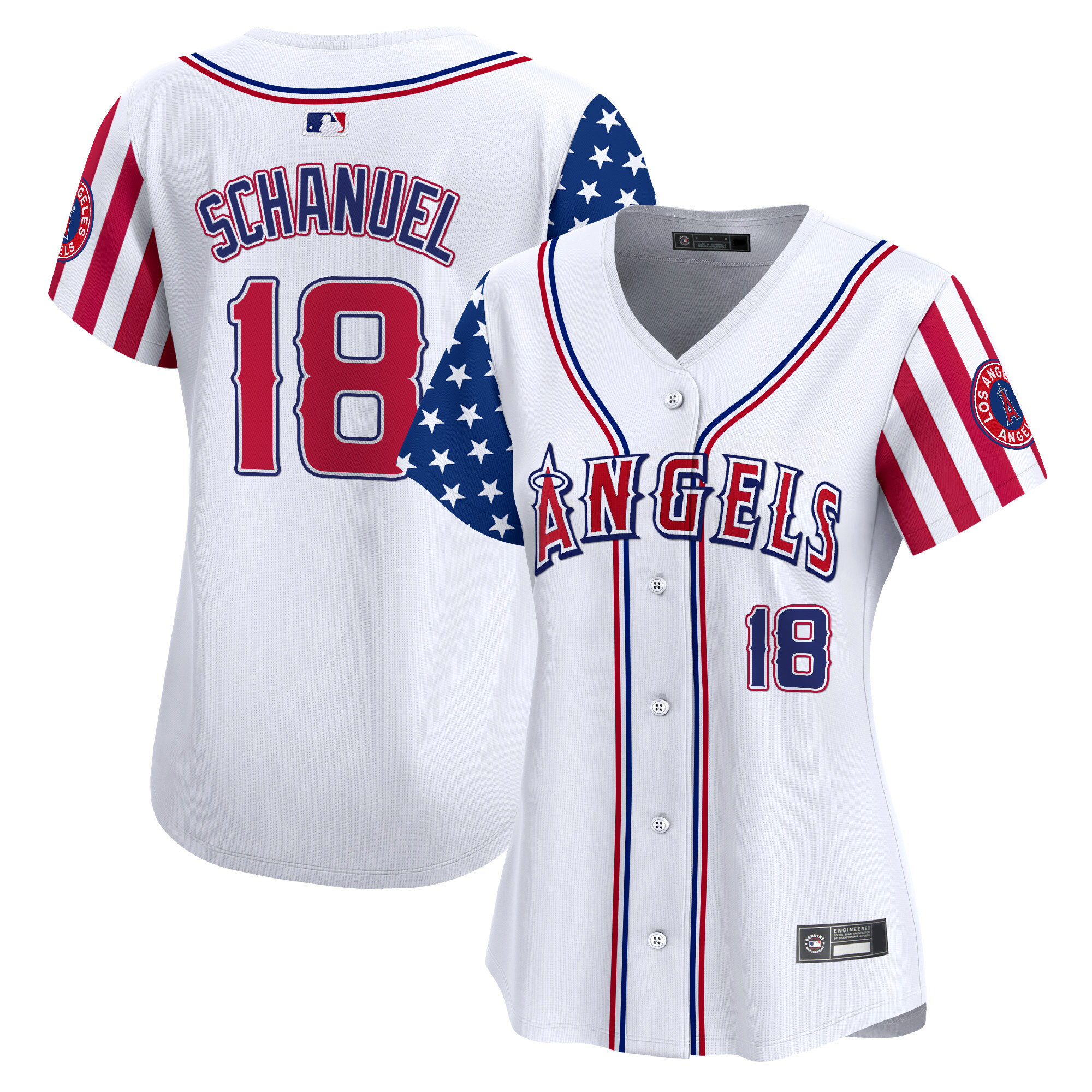 Womens Los Angeles Angels 2025 Independence Day Vapor Premier Limited Jersey  All Stitched
