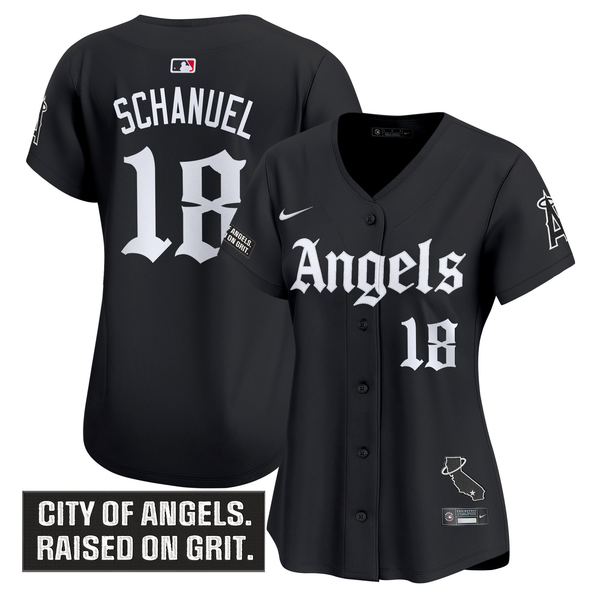 Womens Los Angeles Angels Gothic Halo Edition Vapor Premier Limited Jersey  All Stitched