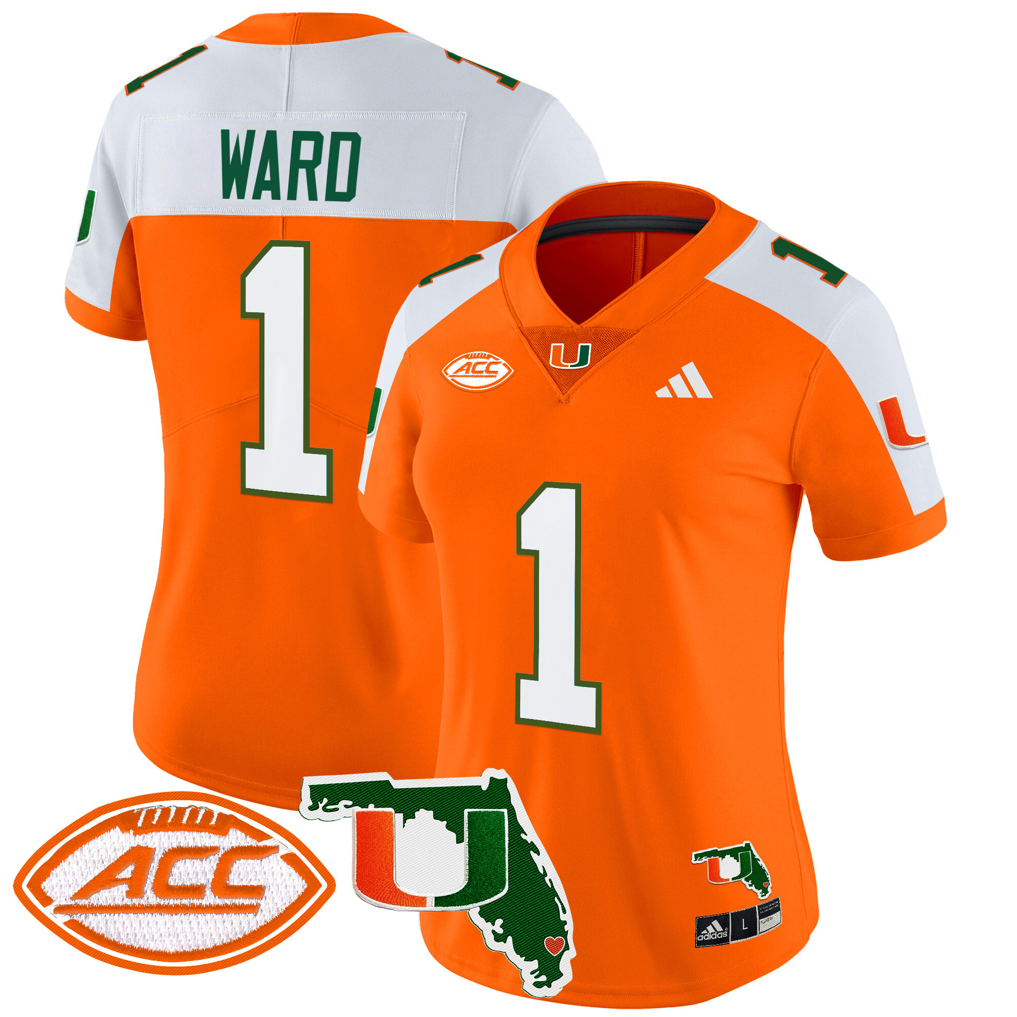 Women's Miami Hurricanes 2024 Florida Patch Vapor Limited Jersey All Stitched