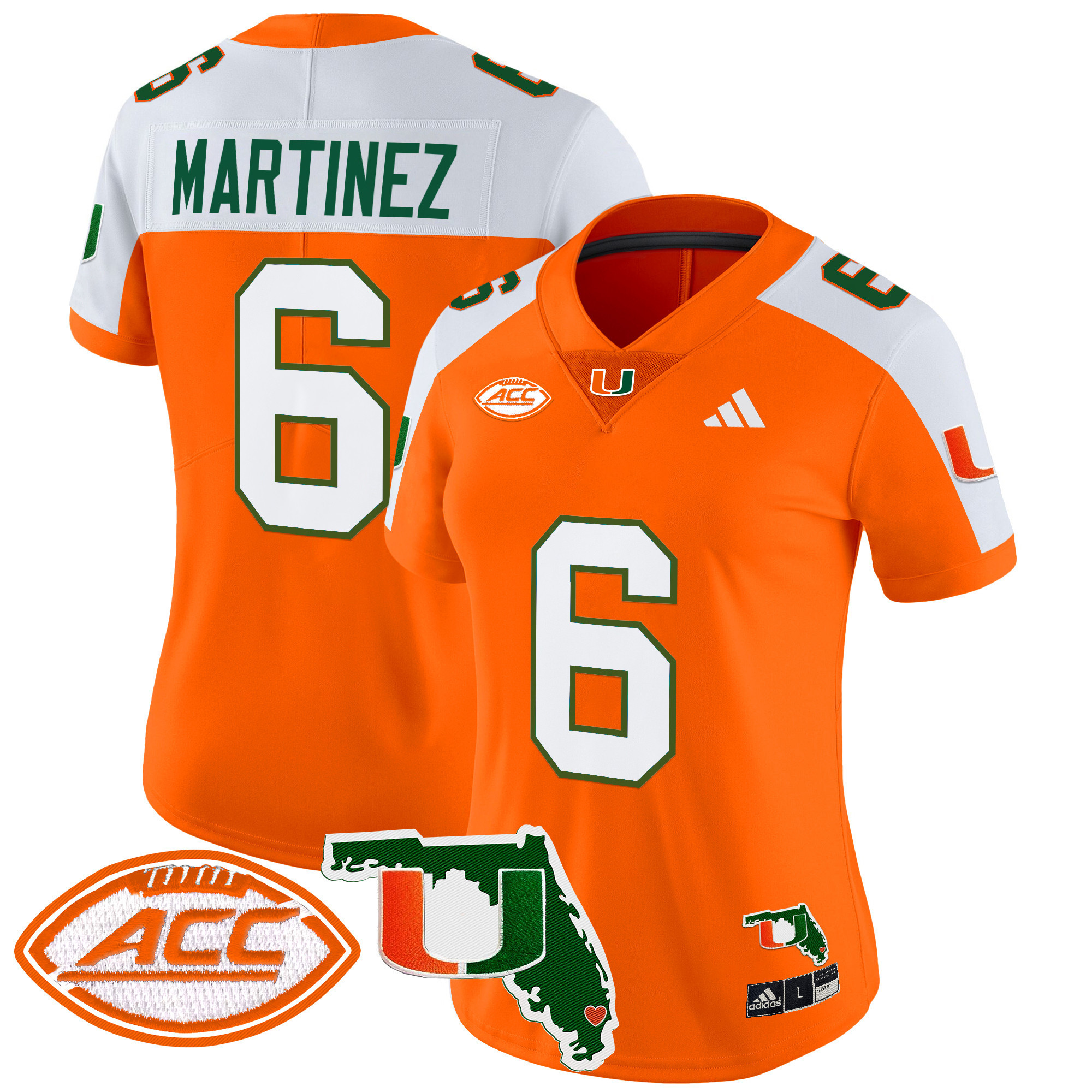 Womens Miami Hurricanes 2025 Florida Patch Vapor Limited Jersey  All Stitched