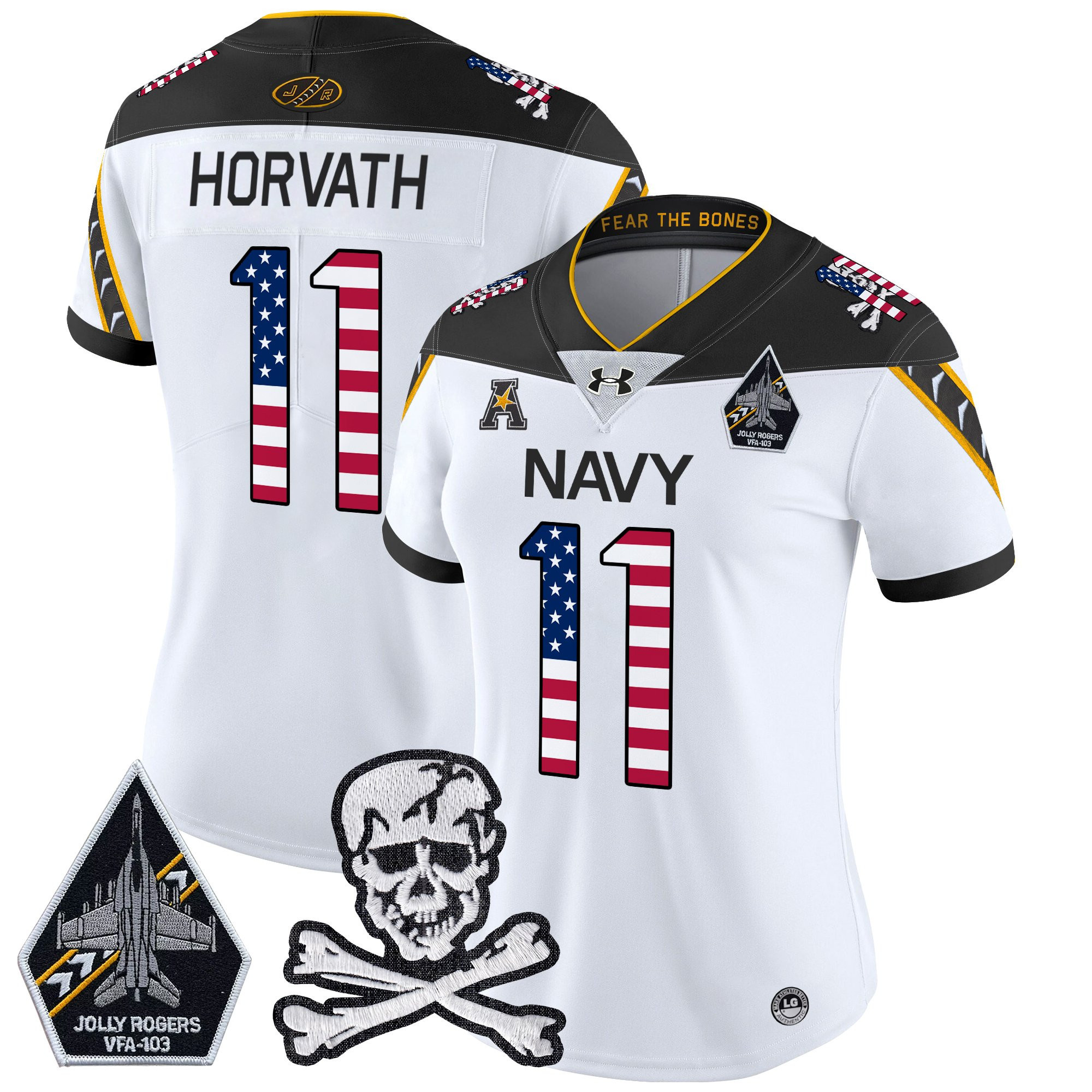Womens Navy Midshipmen 2025 Independence Day Vapor Limited Jersey  All Stitched